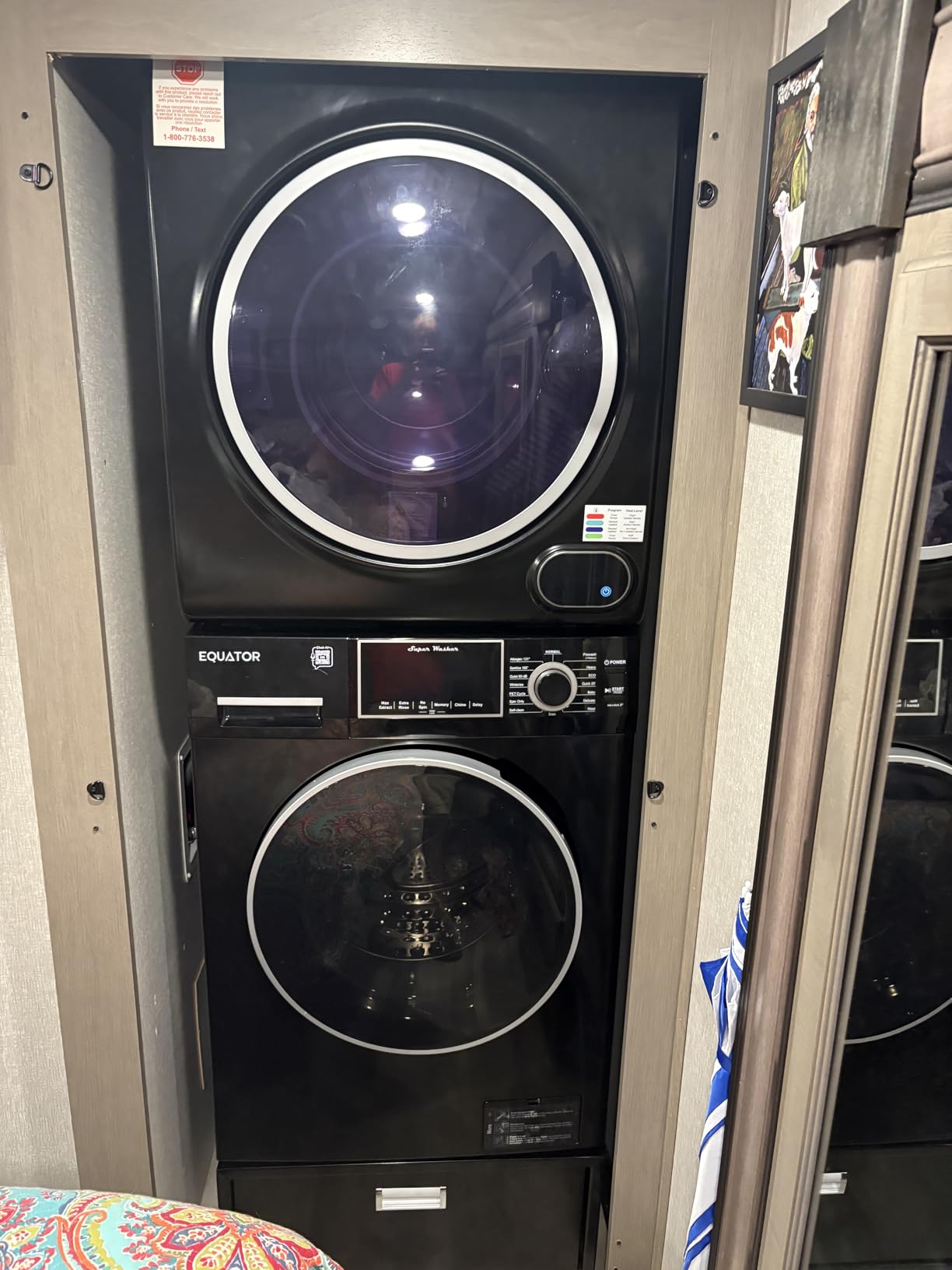Premium Stackable 15 Lbs Washer 1.62cf 110V + Vented Digi Dryer 3.5cf 110V (Black) customer photo 1