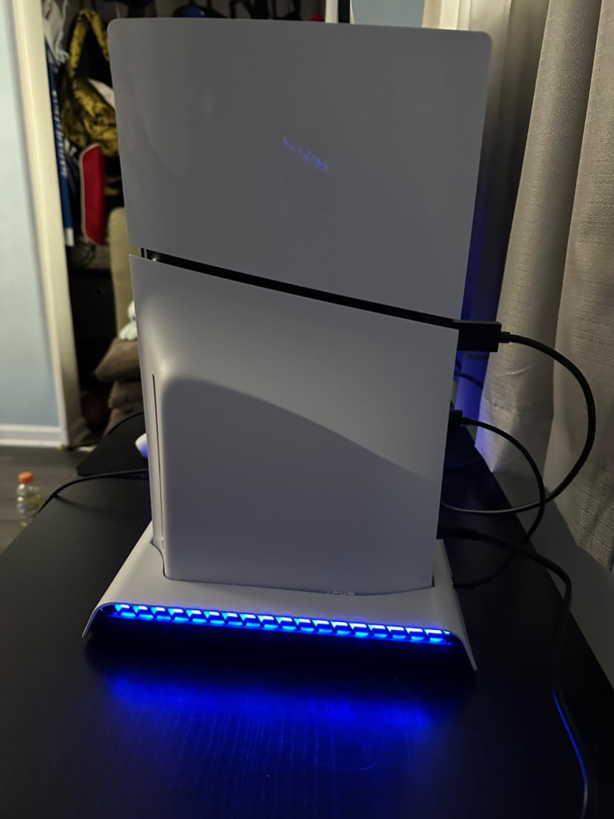FASTSNAIL Charging Stand with Cooling Fan for PS5 Pro/Slim Console, Vertical Controller Charger Station with 9 RGB Lights & Headset Hook & 3-Level Silent Fan, Cooler Accessories for PS5 Pro/Slim customer photo 1