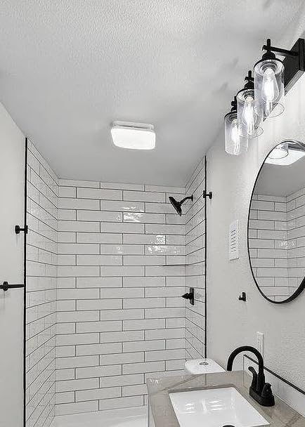 Fitop Bathroom Exhaust Fan with Light, 1.0 Sones 110 CFM 43W 1200LM Ceiling Mount Shower Ventilation Exhaust with Light, Bathroom Vent with Light, No attic installation required customer photo 1