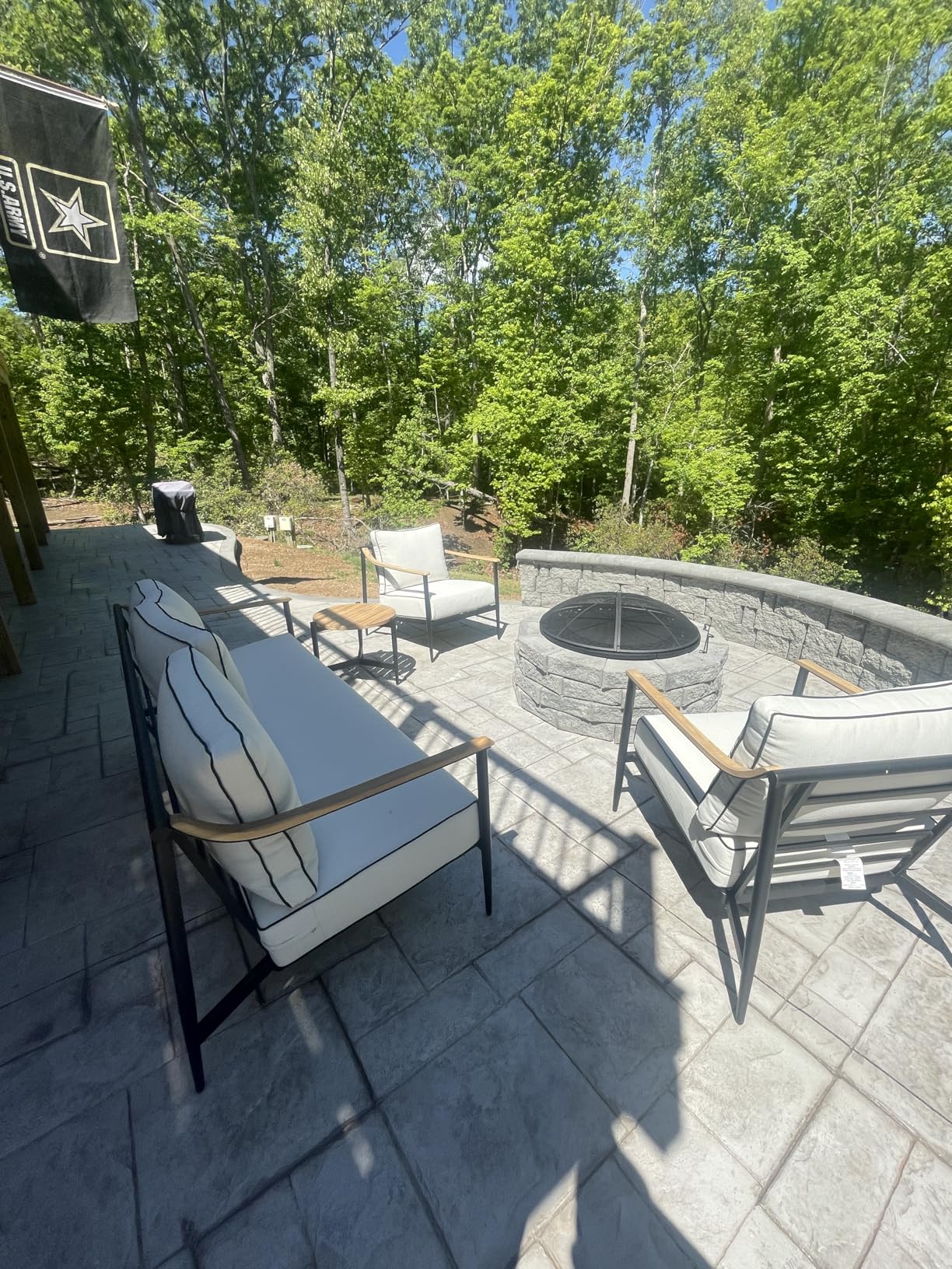 OutVue 42 Inch Fire Pit with 2 Grills, Extra Large Wood Burning Fire Pits for Outside with Lid & Poker, Heavy Duty Firepit, BBQ & Outdoor Firepit & Round Metal Table 3 in 1 for Patio, Picnic, Party customer photo 1