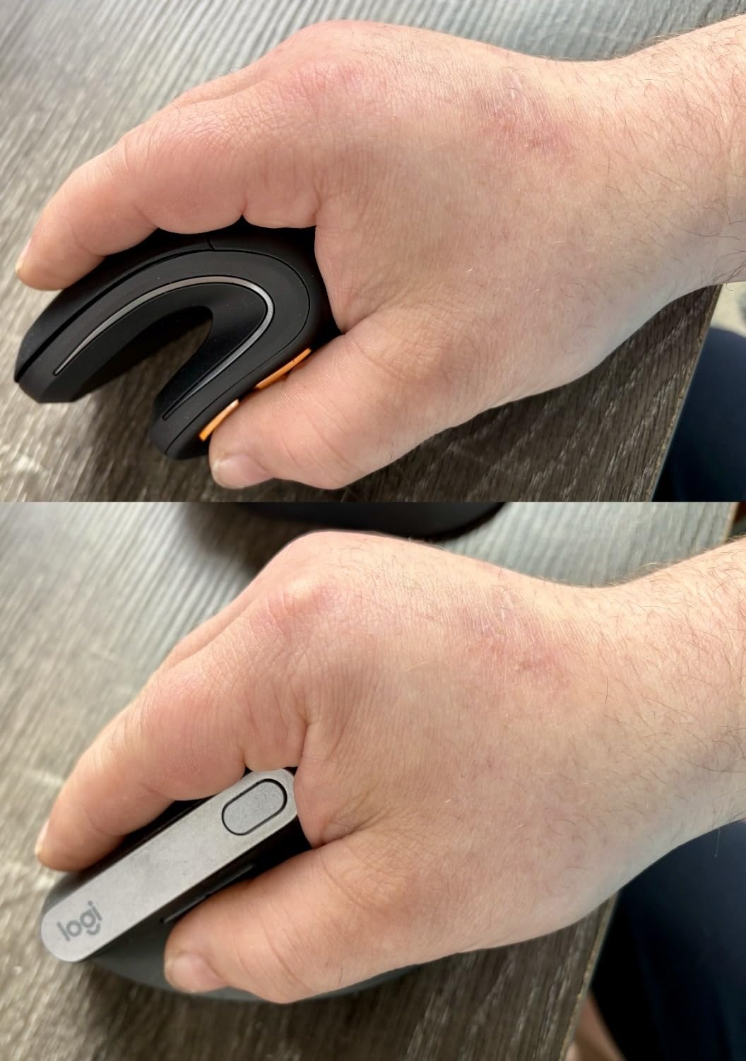 ProtoArc Ergonomic Mouse, EM11 NL Bluetooth Rechargeable Wireless Vertical Mouse, 3 Multi-Device Connectivity for Computer/PC/Laptop, 2.4GHz USB-A Optical Mice for Windows, Mac OS, Black customer photo 1