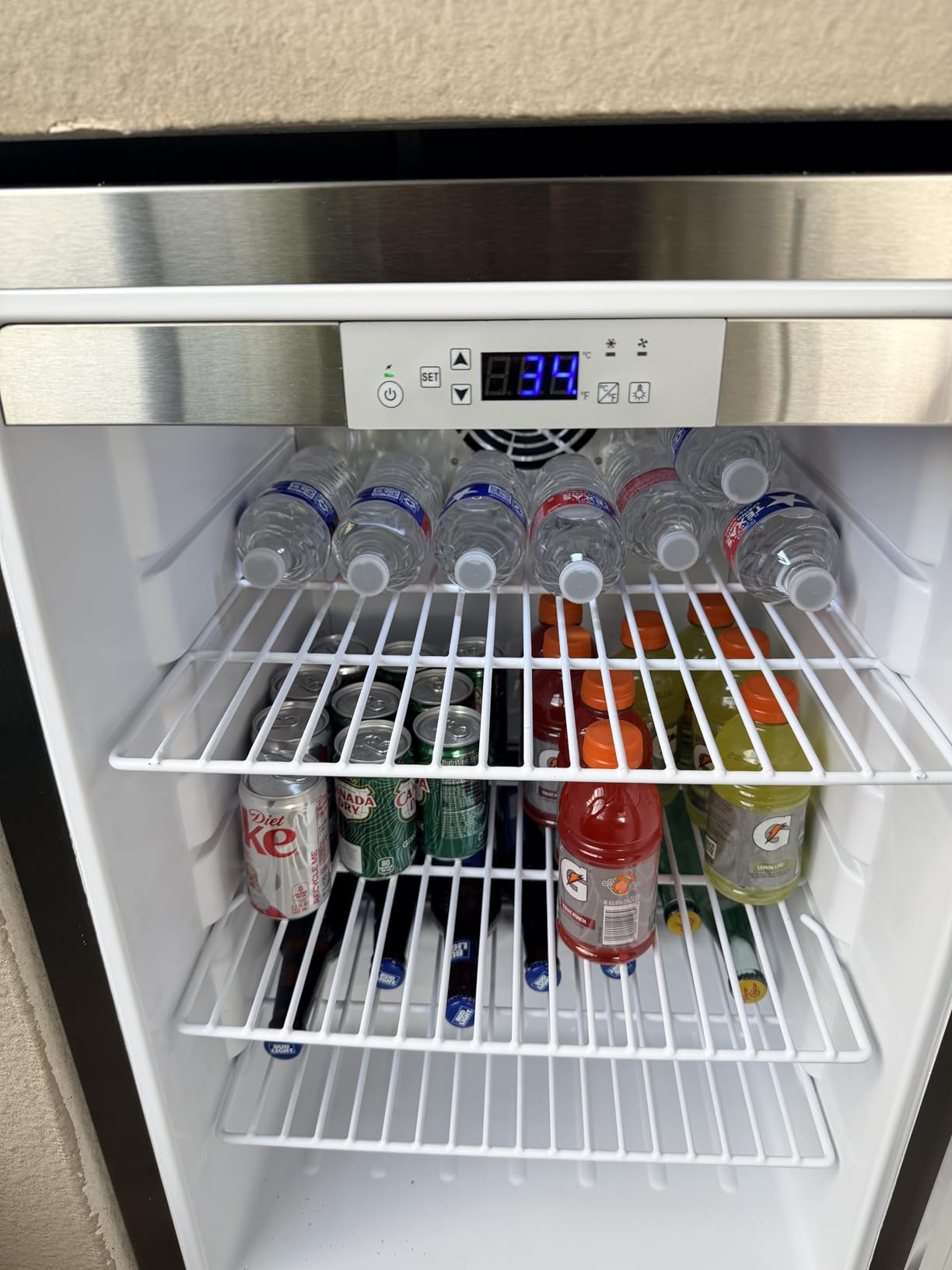 21 Inch Outdoor Refrigerator, Weather Proof Stainless Steel Beverage Beer Cooler Under Counter Fridge, Indoor/Outdoor Refrigerator with 3 Shelves for Patio Kitchen and Commercial Use customer photo 2