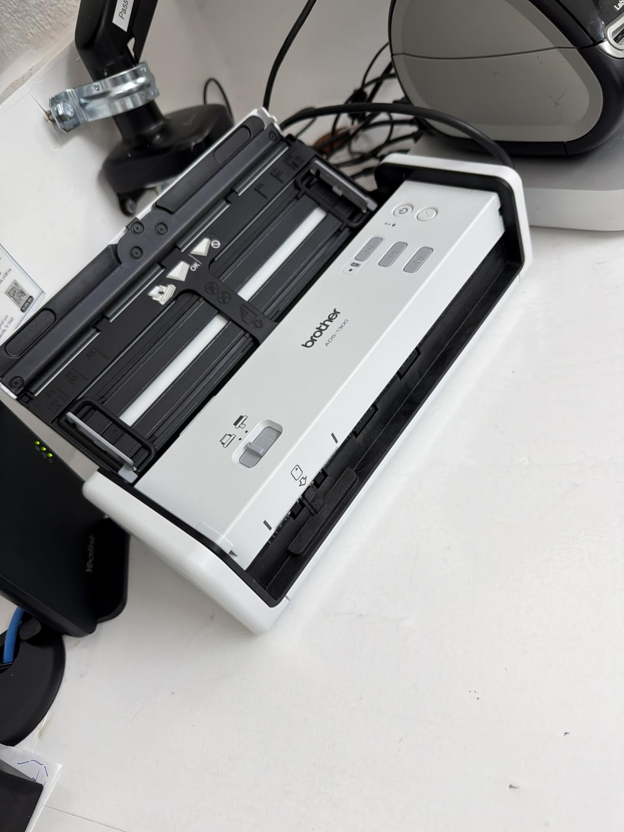 Brother ADS-1300 Compact Desktop Scanner, Single Pass Double-Sided Scanning, Up to 30ppm customer photo 1