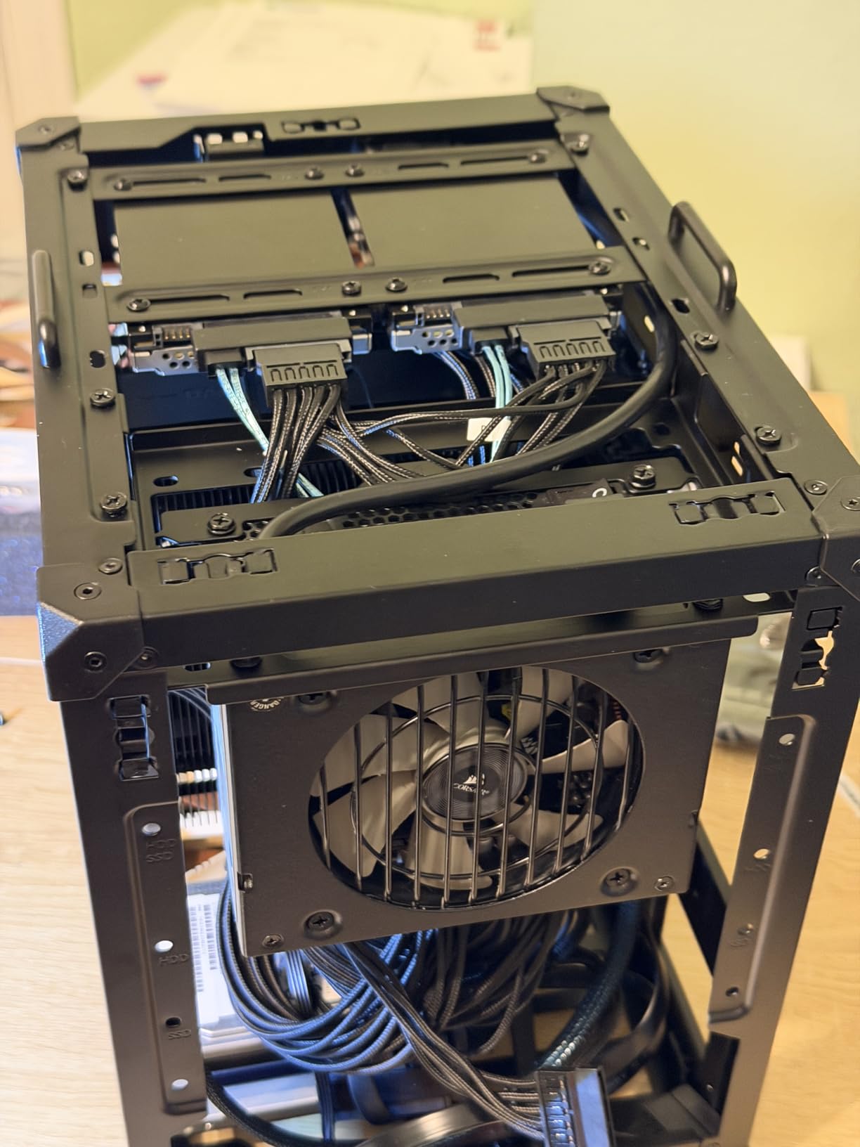 JONSBO C6-ITX Black Mini ITX Handled Mesh PC Case, Simple Compact Desktop Chassis, SP MB mini-ITX/Mini-DTX, ATX Power Bite (L140mm Max.), 170mm Tower Cooler, Tool-Free Open SFF Case, Black customer photo 2