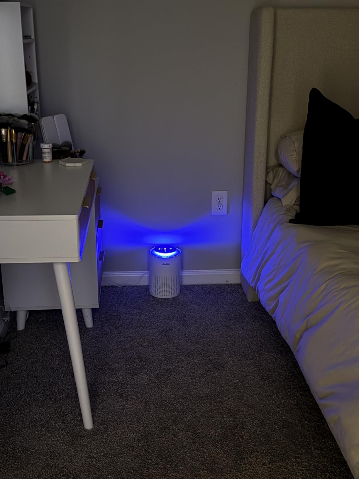 2 Pack Air Purifiers for Home Bedroom H13 True HEPA Air Filter Cleaner, Odor Eliminator, Remove Smoke Dust Pollen Pet Dander, Night Light For Home Living Room Dorm, Quiet 24dB Filtration System customer photo 2
