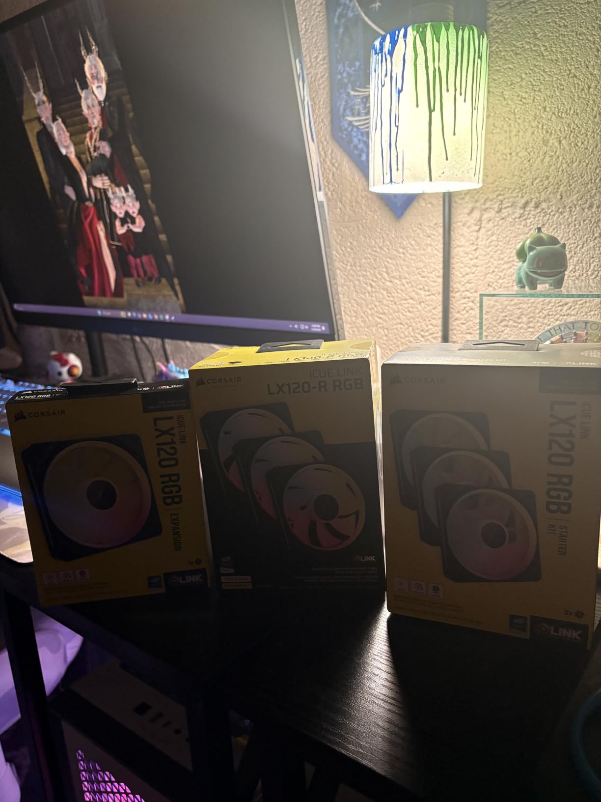 CORSAIR iCUE Link LX120 RGB 120mm PWM Fans Triple Pack - Dual Light Loops - Includes iCUE Link System Hub - CORSAIR AirGuide Technology - Black customer photo 1