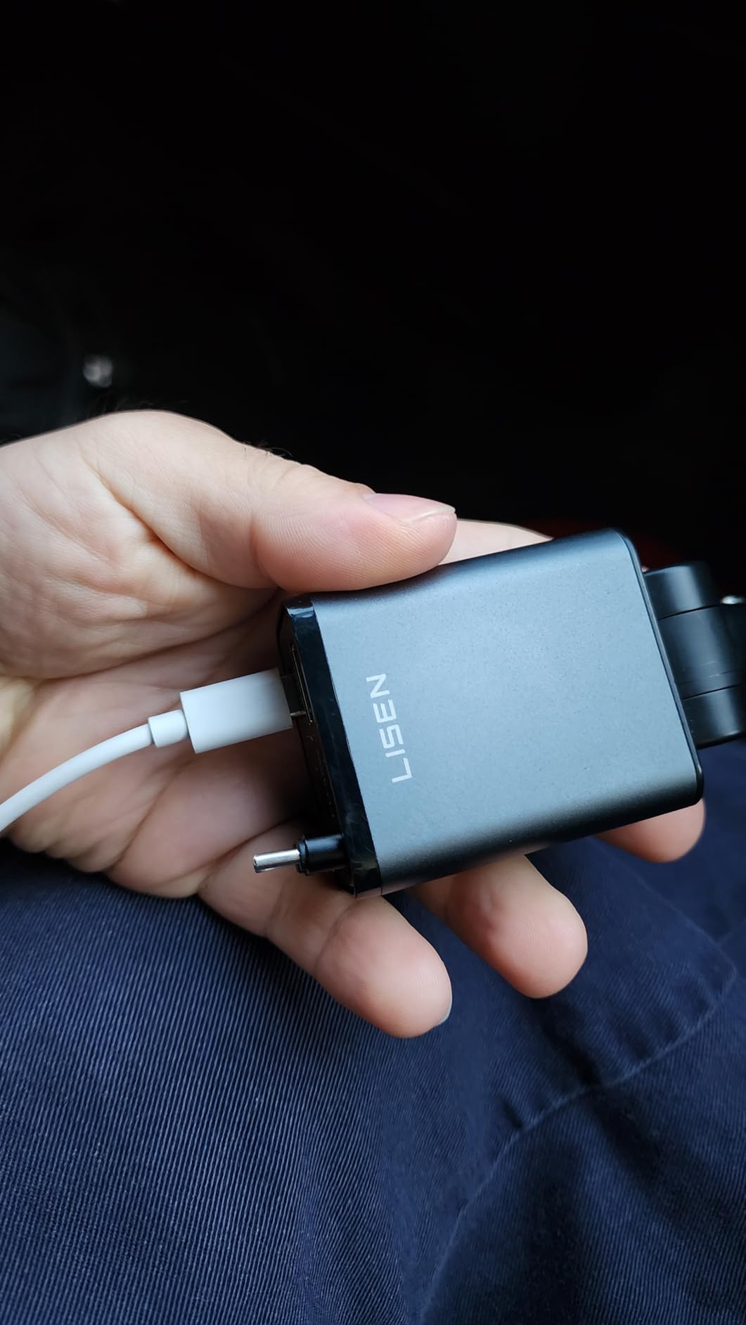 LISEN Retractable Car Charger, 84W Car Charger USB C Fast Charge, 4 in 1 | Cigarette Lighter Adapter, Car Accessories, Birthday Gifts for Men Women Dad Mom Husband, for iPhone 17 16 15 14 13 12 X customer photo 2