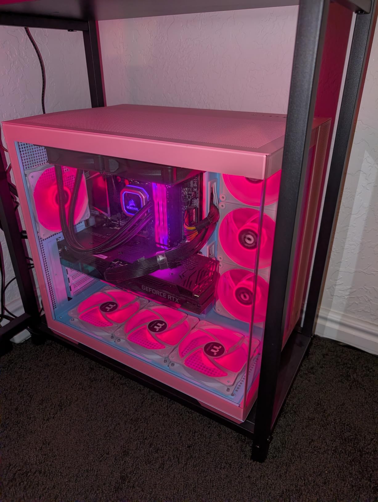 Thermaltake View 380 TG ARGB Black ATX Case; 4x120mm ARGB Fans Included; Supports Hidden-Connector Motherboard; Front & Side Dual Tempered Glass Panel; CA-1Z2-00M1WN-00; 3 Year Warranty customer photo 2