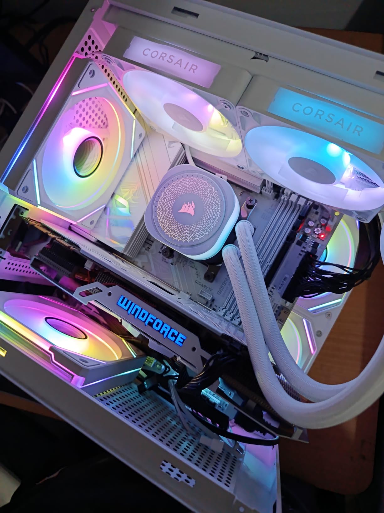 AsiaHorse AMICI-5GT RGB PC Fans, Infinity Mirror ARGB Fans HDB Bearing Fan Speeds Up to 1800 RPM with 24 LED Lights, Reverse Blade Fan Compatible Motherboard Aura SYNC customer photo 1