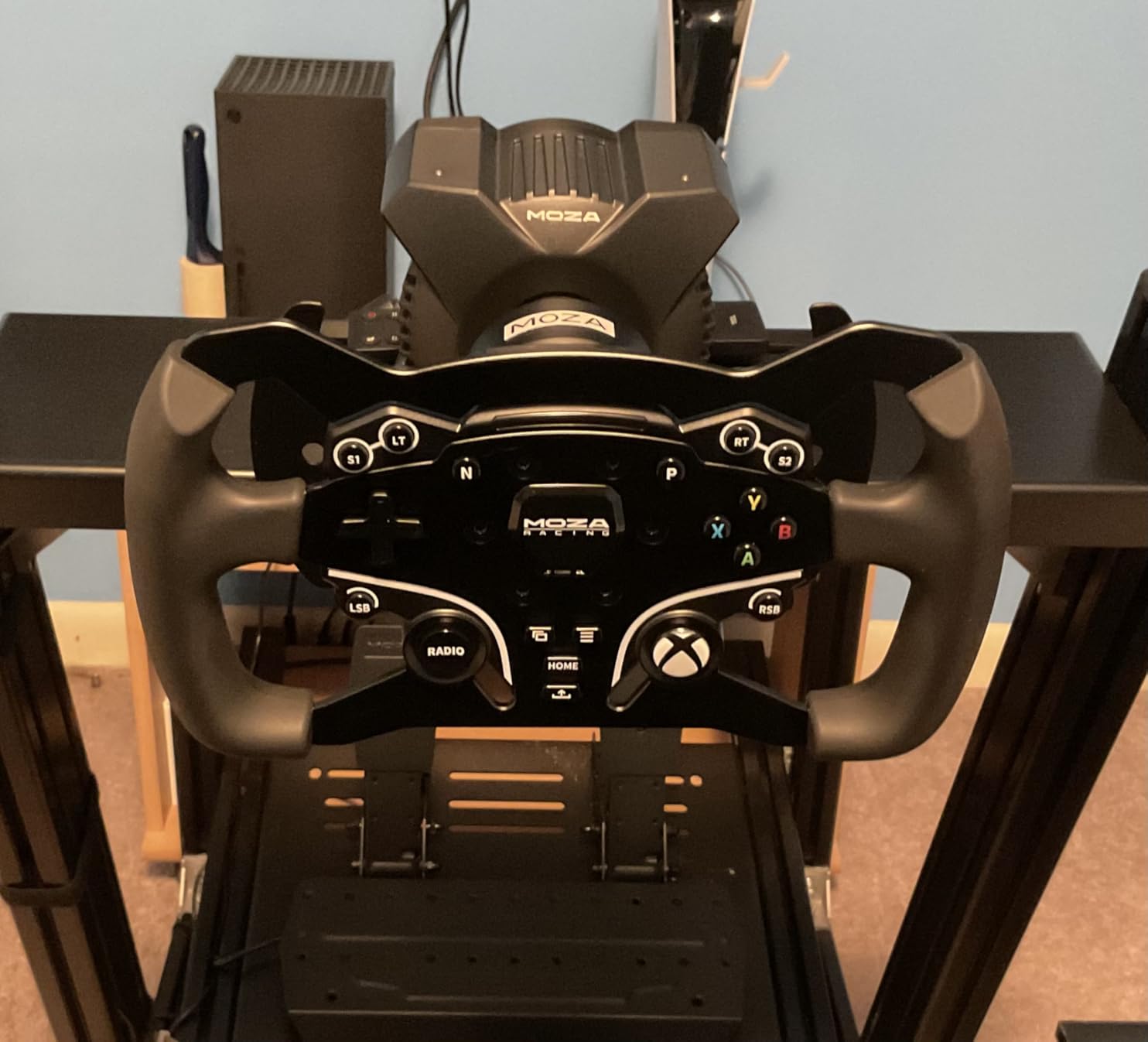 MOZA R3 Racing Wheel and Pedals Bundle for Xbox & PC, 3.9Nm DD Servo Motor With Aviation-Grade Aluminum Construction, Durable ISF PU Grips 11-inch Racing Wheel, SR-P Lite Dual Pedals customer photo 1
