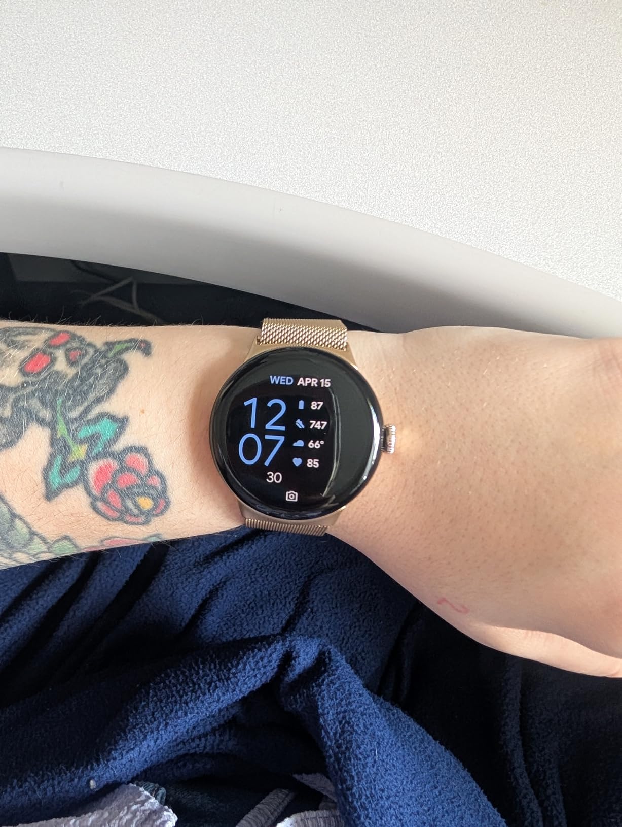 Google Pixel Watch 3 (45mm) 2024 Model - Android Smartwatch, Heart Rate Tracking, Fitbit Advanced Running, Fitness Insights, 24-Hour Battery - Polished Silver Aluminum Case - Porcelain Band - LTE customer photo 2