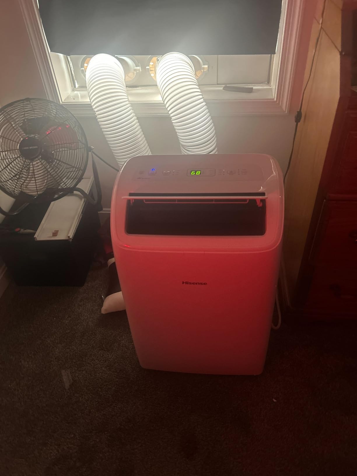 Hisense 8,000 BTU Portable Air Conditioner with Dual Hose & Inverter, 350 Sq Ft, Wi-Fi, ConnectLife App Google and Alexa, 3 operating modes, Noise 42 dB(A) - HAP0824TWD (Renewed), White customer photo 2