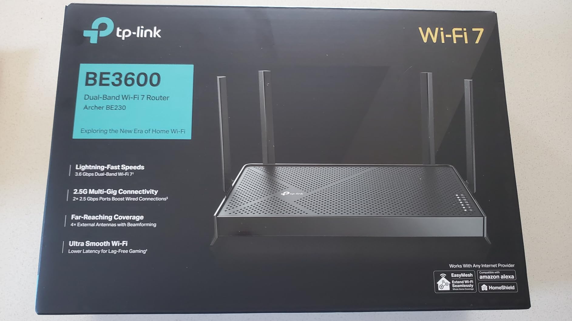 TP-Link Dual-Band BE3600 Wi-Fi 7 Router Archer BE230 | 4-Stream | 2×2.5G + 3×1G Ports, USB 3.0, 2.0 GHz Quad Core, 4 Antennas | VPN, EasyMesh, HomeShield, MLO, Private IOT | Free Expert Support customer photo 2