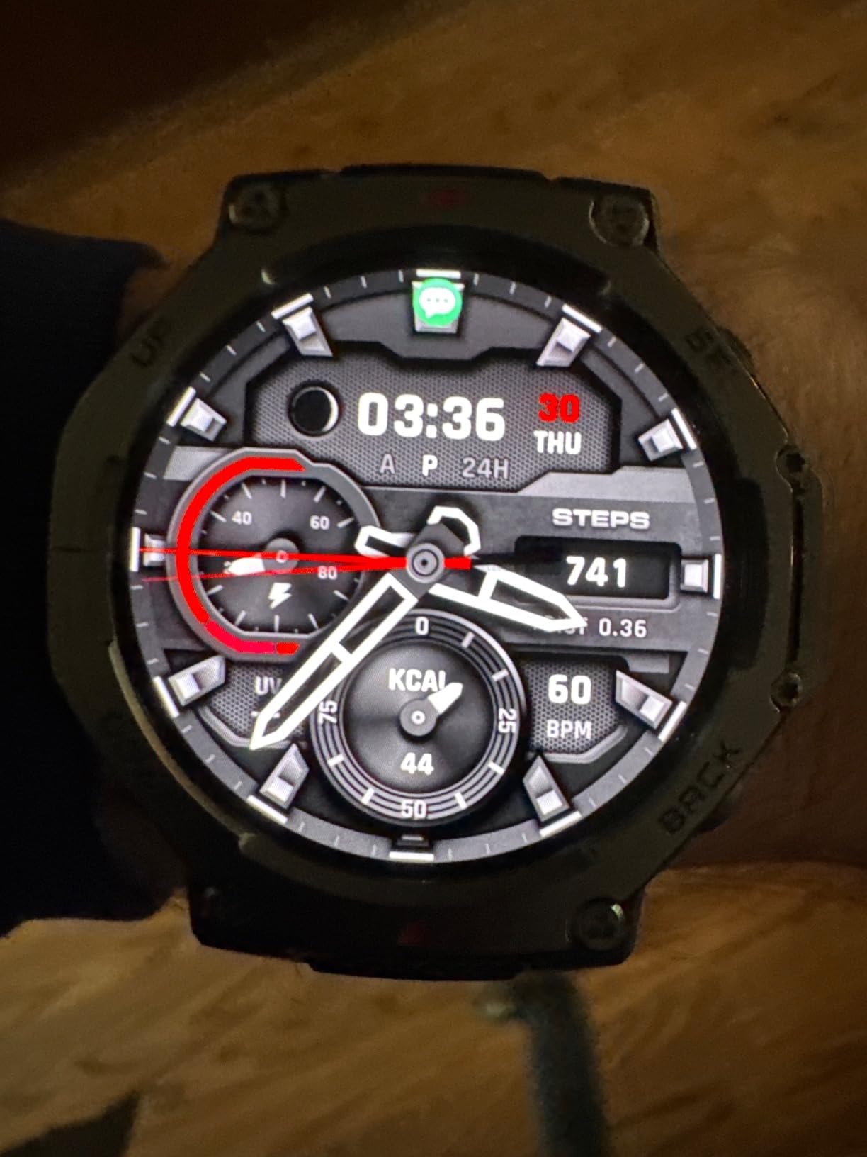 Amazfit T-Rex 3 Rugged/Military Smart Watch 48mm, GPS (with Privacy), Offline Maps, Long Battery Life, 328 Feet Water-Resistant, 170 Fitness/Sport Modes, AI, Voice Control, Black customer photo 1