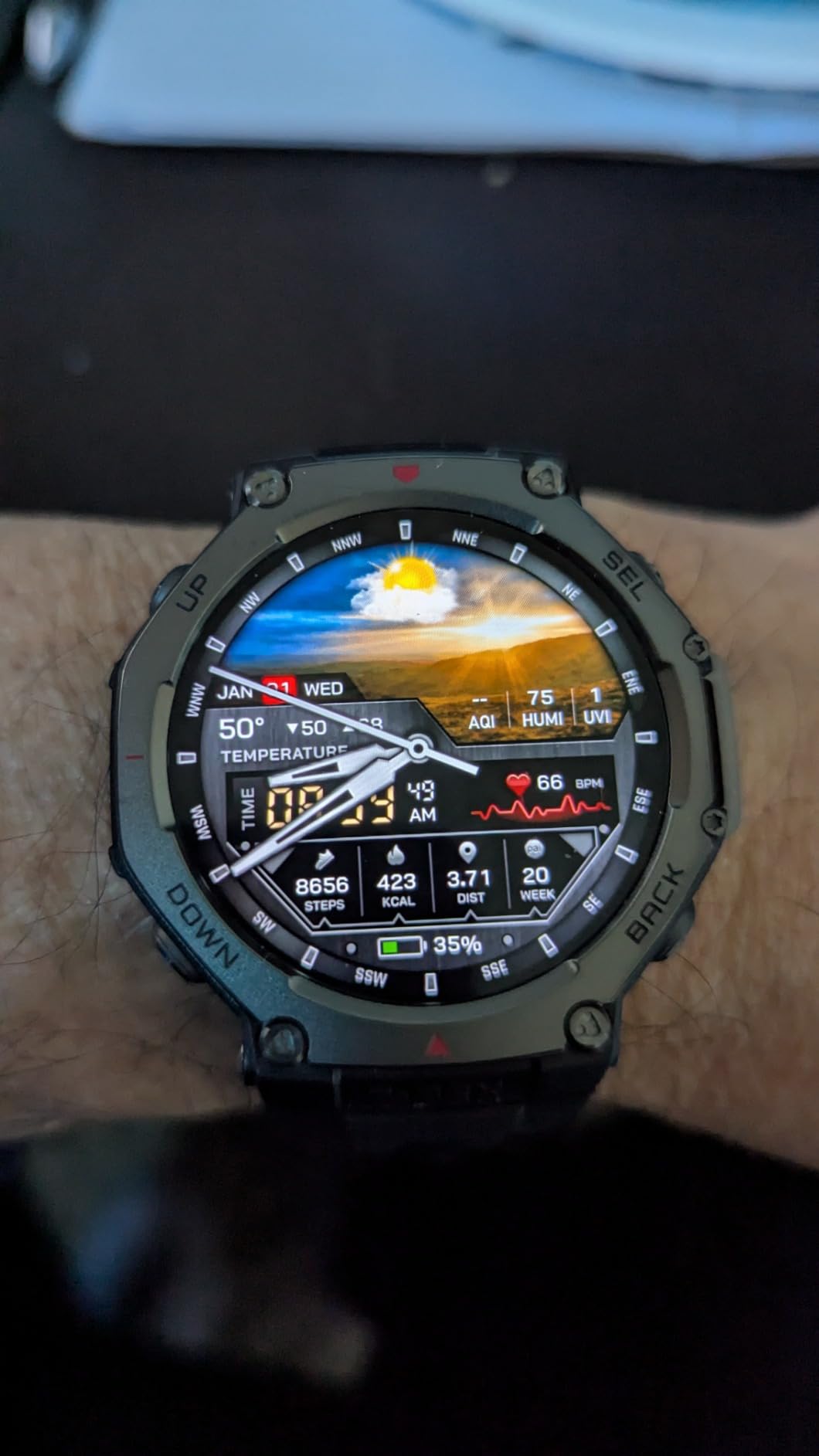 Amazfit T-Rex 3 Rugged/Military Smart Watch 48mm, GPS (with Privacy), Offline Maps, Long Battery Life, 328 Feet Water-Resistant, 170 Fitness/Sport Modes, AI, Voice Control, Black customer photo 2