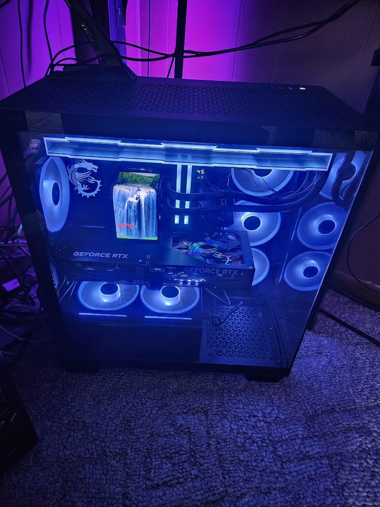 CORSAIR iCUE Link LX120-R RGB 120mm PWM Reverse Fans - Triple Fan Kit - Low-Noise, Magnetic Dome Bearing, Dual Light Loops, CORSAIR QuikTurn Screws, Zero RPM Mode - Black customer photo 1