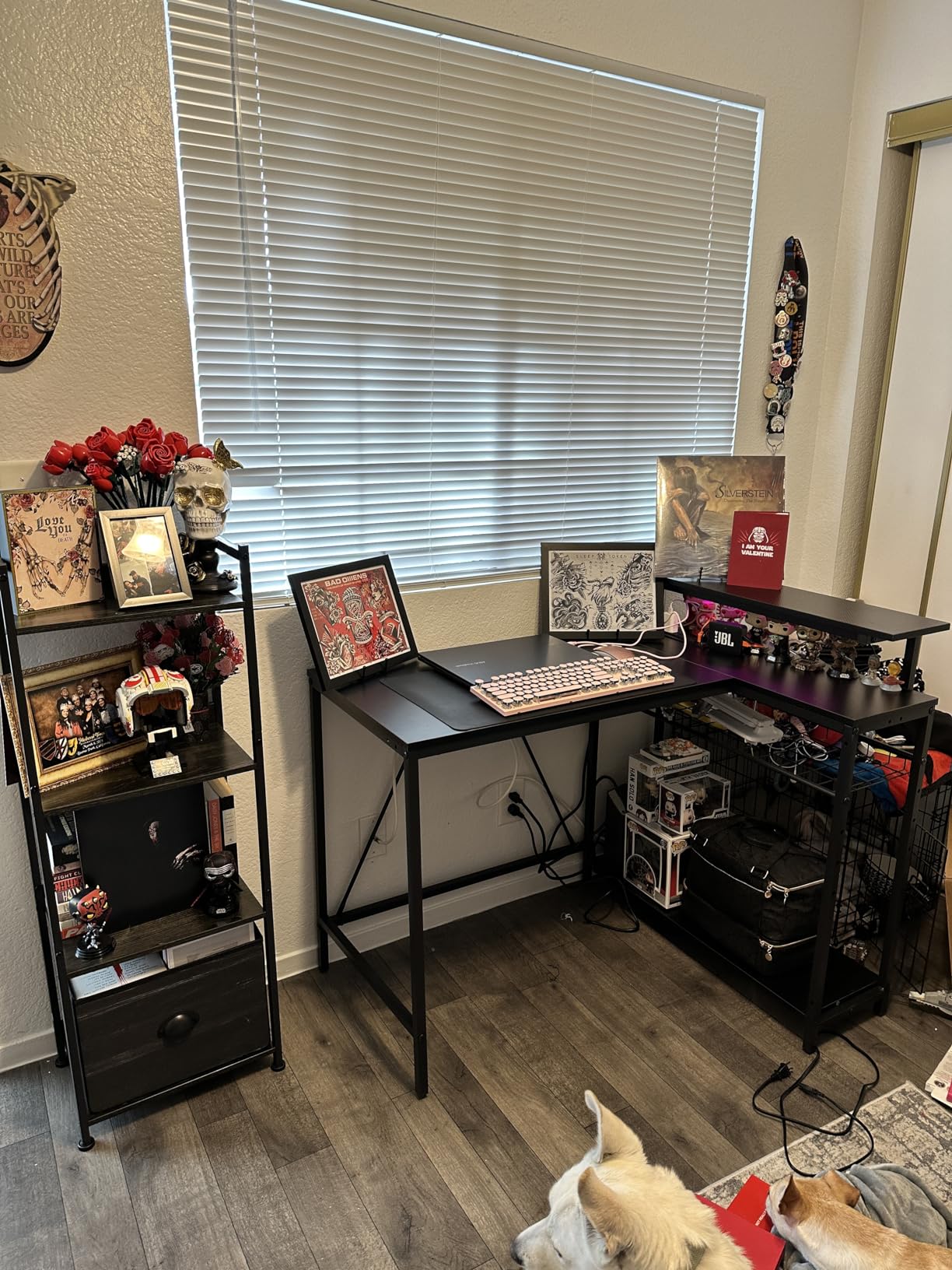 Bestier Gaming Desk with Power Outlets, 42