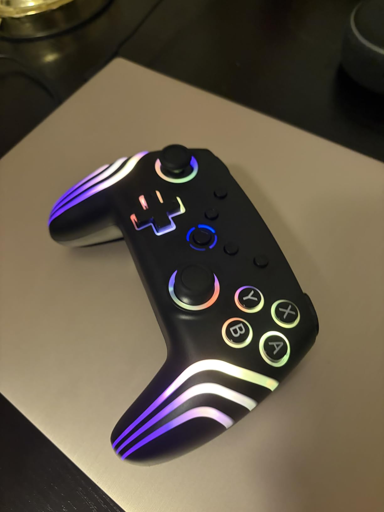MYSTILUCK Wireless Pro Controller for Switch/Switch 2/Lite/OLED/PC, Gamepad with 7 Color-Changing RGB Lighting/Dual Vibration/6-Axis Gyroscope/Turbo, Ergonomically Designed Precise Joystick customer photo 1