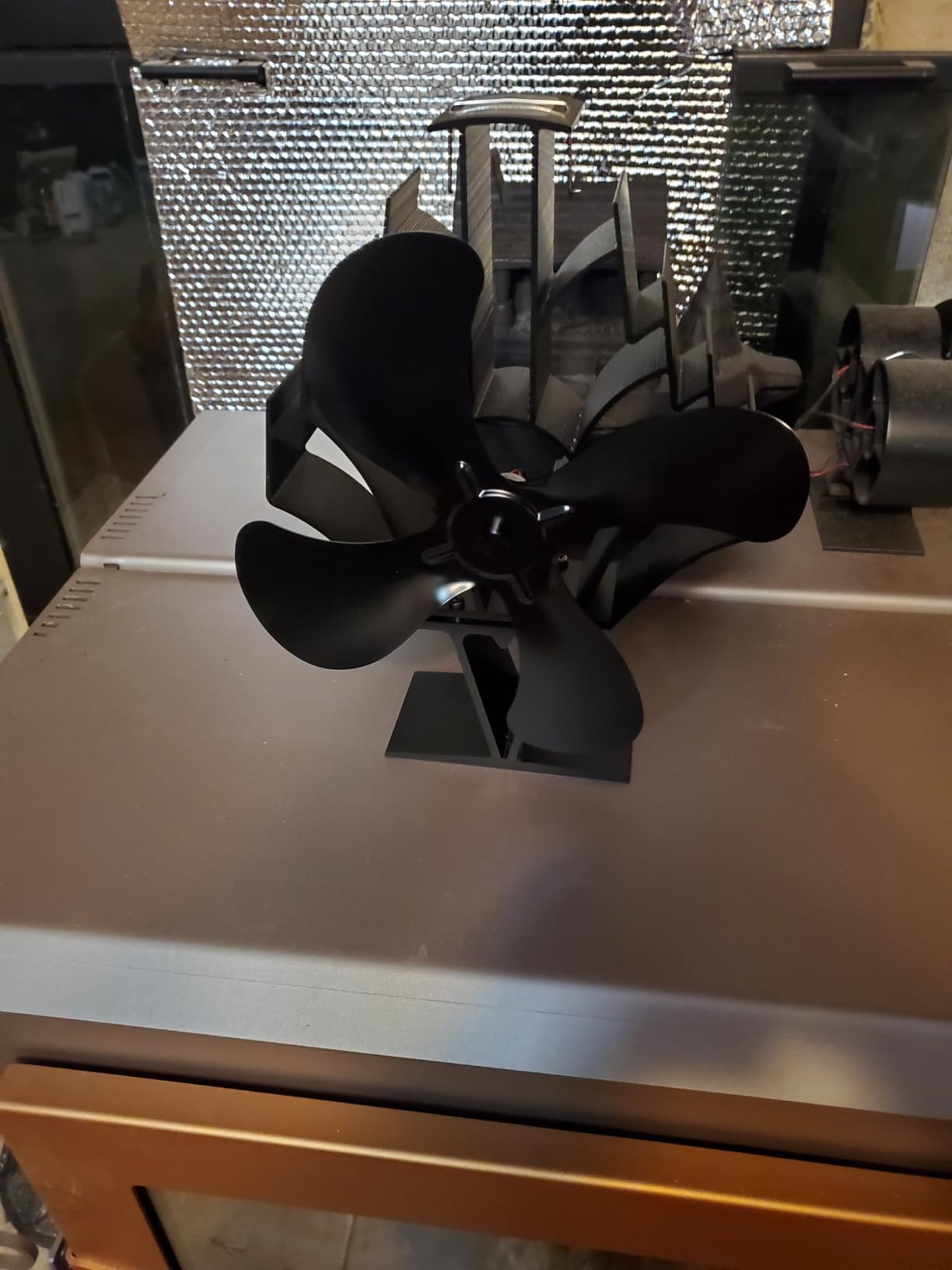 Heat Powered Stove Fan for Wood & Pellet Burners: Compatible with Log Burners, 348 CFM Airflow,13