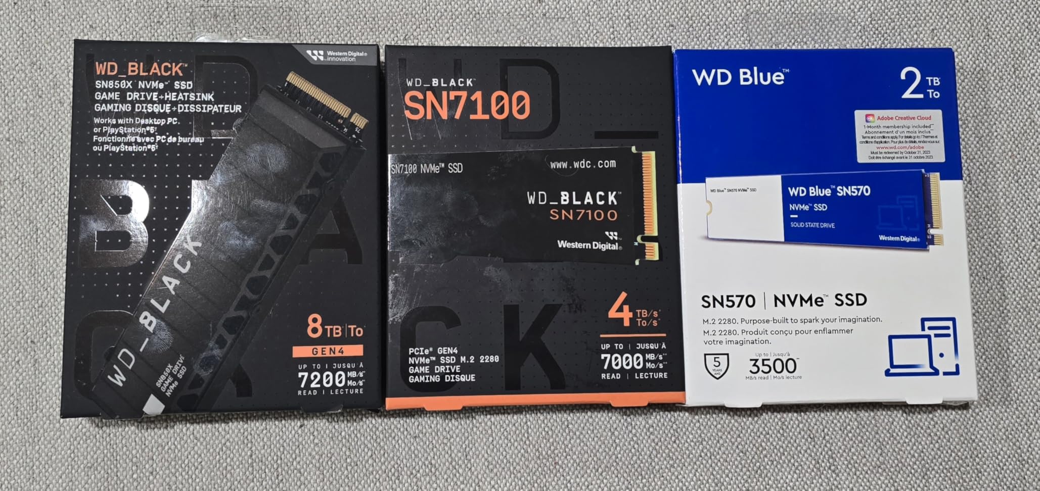 WD_Black SN7100 1TB NVMe SSD - Gen4 PCIe, M.2 2280, Up to 7,250 MB/s Read Speed, Up to 6,900 MB/s Write Speed, Next Gen TLC 3D NAND, for Laptops, Handheld Gaming Devices - WDS100T4X0E customer photo 1