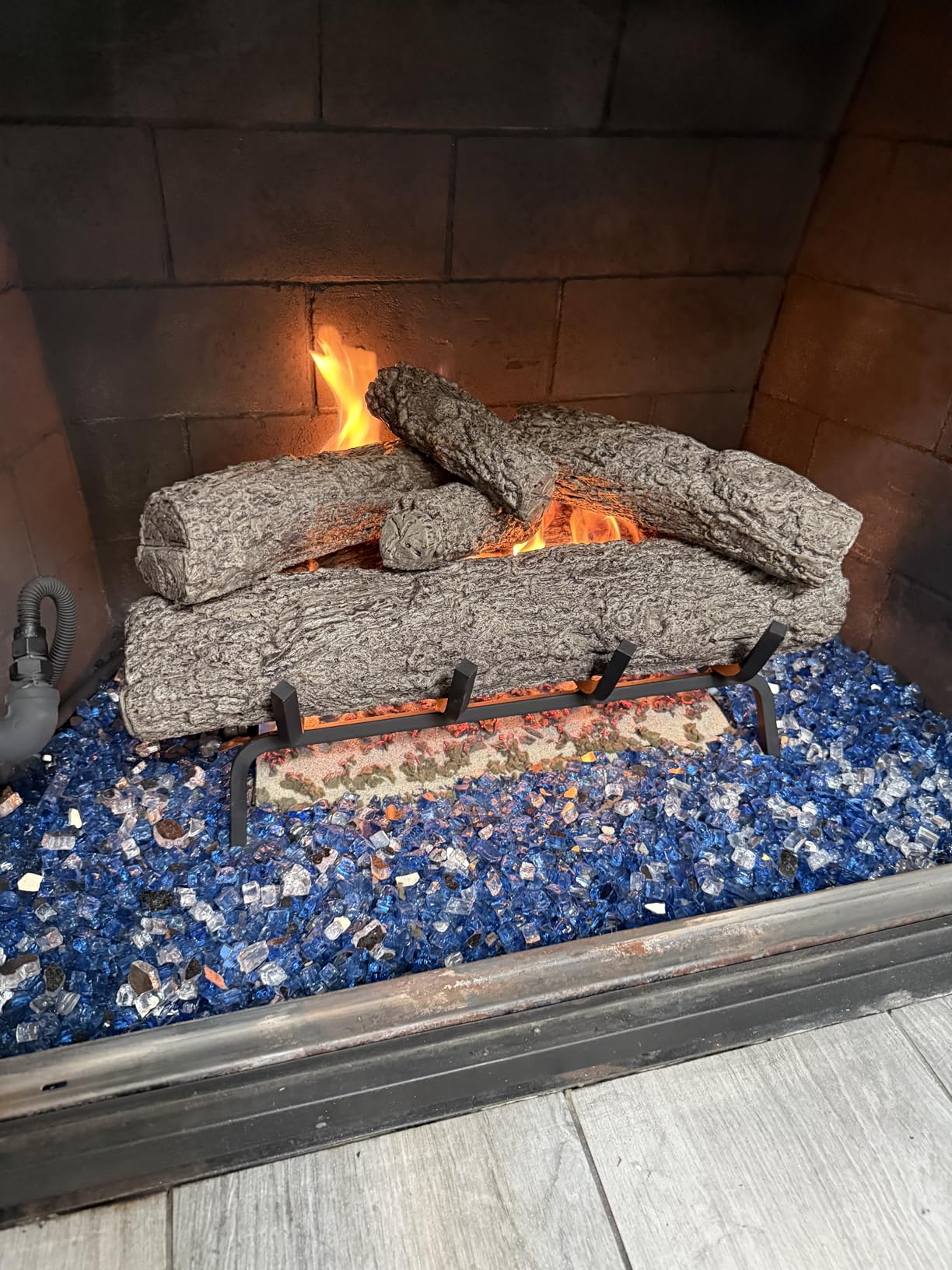 Real Fyre Live Oak 30-Inch Vented Natural Gas Log Set - Burner, Grate, Glowing Embers & Gas Connection Kit customer photo 1