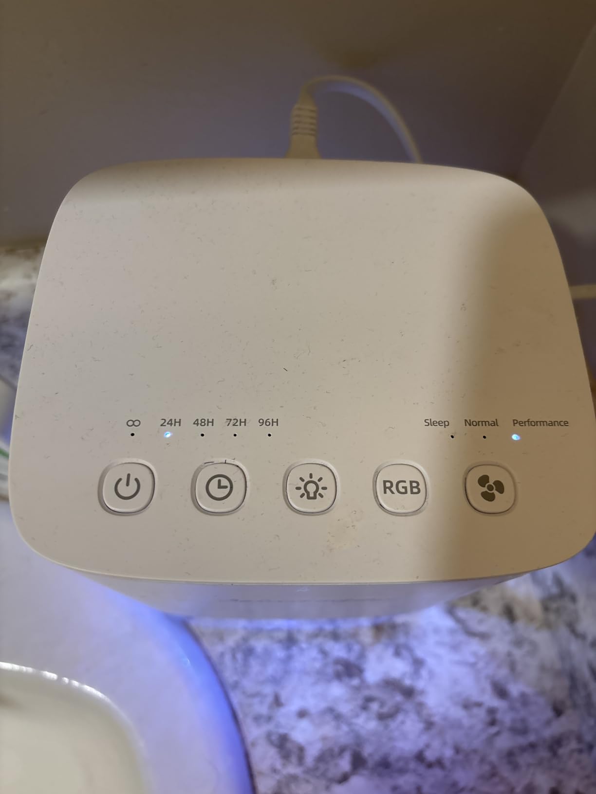 Dehumidifier 1657ML 58OZ Small Dehumidifier for Home 230 Ft² Safety Dehumidifiers Adjustable 10 Color Lights 5 Timers 3 Setting Modes Auto Shut Off Protection Low Noise For Bedroom Bathroom customer photo 2