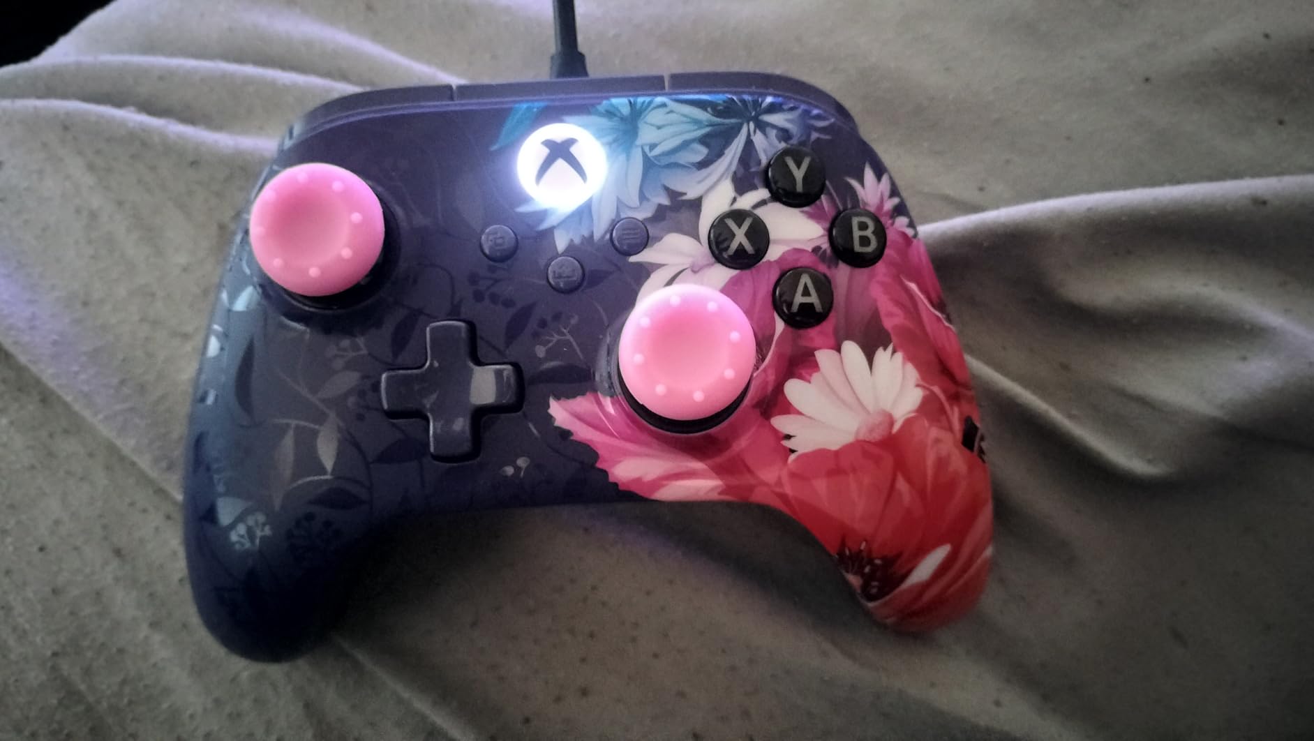 PowerA Advantage Plus Wired Controller for Xbox Series X|S - Bloom & Gloom, officially licensed, adjustable height thumbsticks, hall effect, mappable buttons, works with Xbox One and Windows 10/11 PC customer photo 1