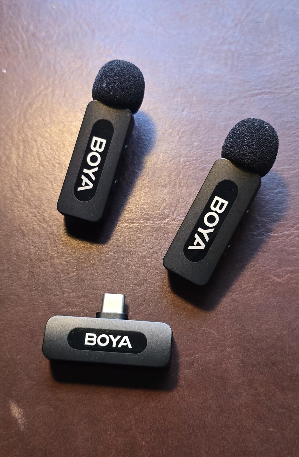 BOYA BY-V20 Wireless Microphones for iPhone 17/16/15 & Android/Laptop with USB-C Port, 328ft Range, 9H Battery Life, Noise Reduction Mini Mic Clip on Lapel Microphone Wireless for Video Recording customer photo 2