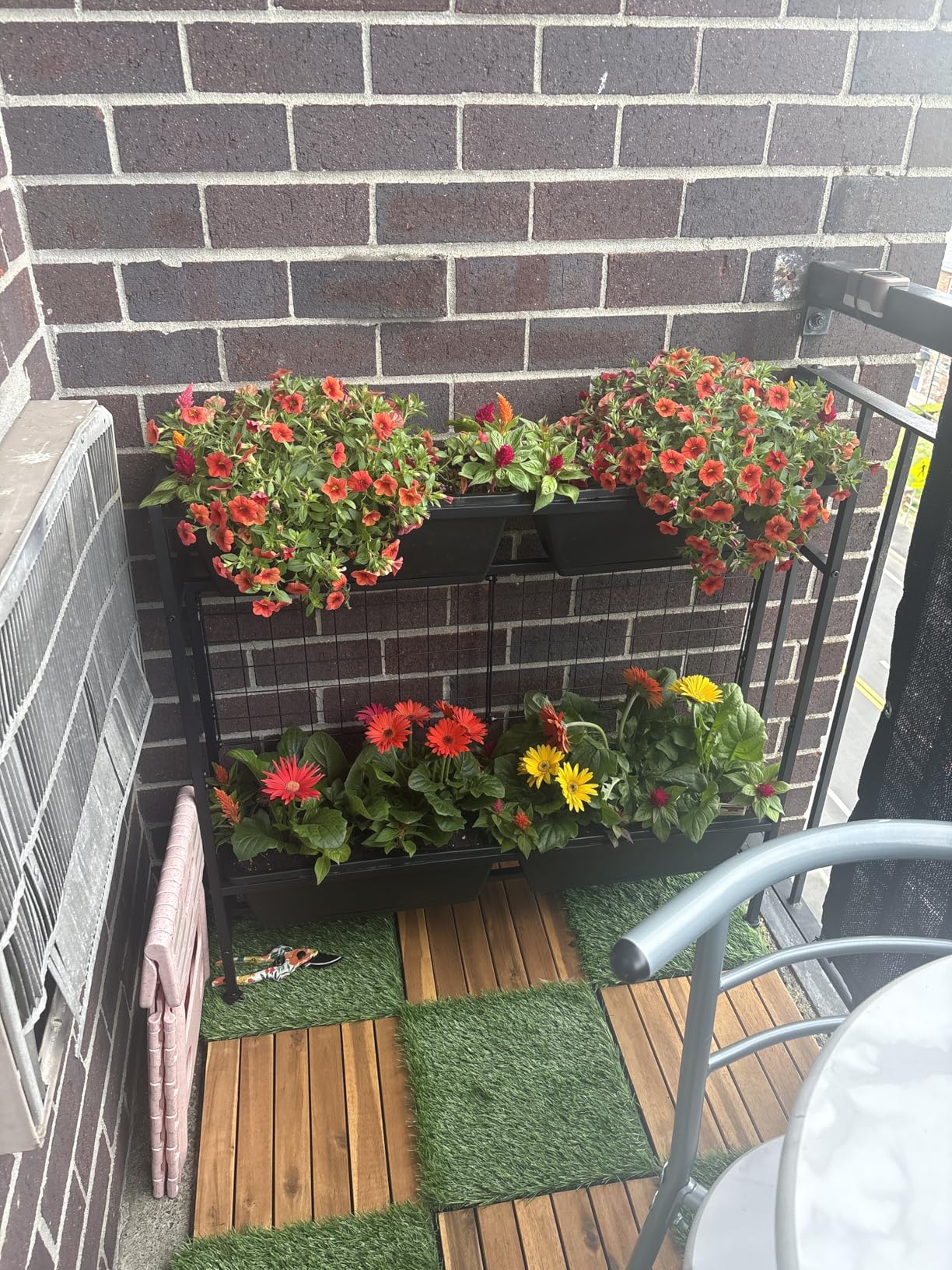 OYEAL Raised Garden Bed with Legs & & Trellis 32