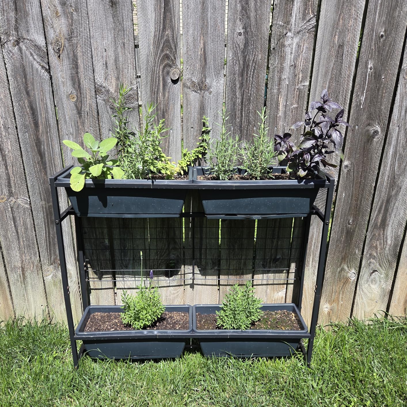 OYEAL Raised Garden Bed with Legs & & Trellis 32