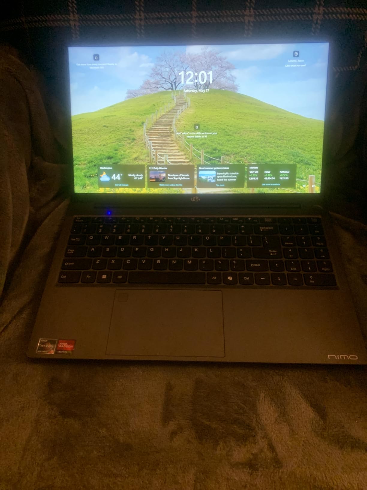 NIMO 15.6'' IPS FHD-Laptop, 8GB RAM 256GB SSD AMD Ryzen 5 (Beat i5-1135G7, 4 Cores Up to 3.7GHz) Student Computer with 2 Years Warranty, 65W Type-C, Fingerprint, Backlit Keyboard, 180 Degree Viewing customer photo 2