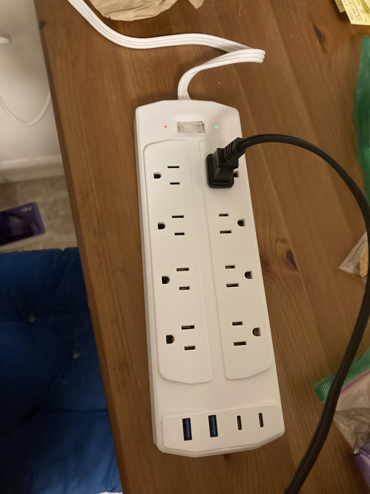 Smart Power Strip, Yozisital Charging Station with 6 Smart Outlets and 4 USB Ports, 5FT Flat Plug Extension Cord for Home Office, Works with Alexa & Google Home customer photo 1