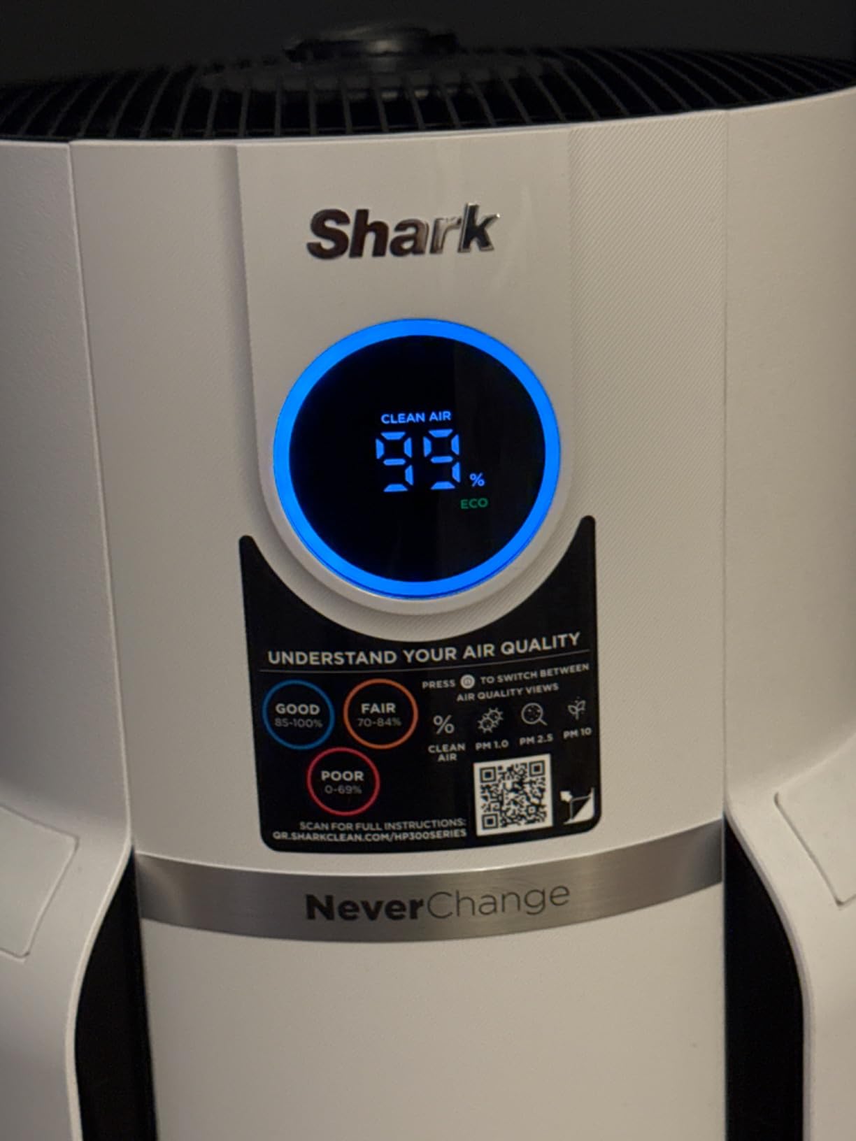 Shark Air Purifier for Home, NeverChange Compact Pro, for Bedroom, Nursery, Home Office, Dorm, HEPA-Exceeding Filter, Captures Pollutants, Pet Dander, Dust, Odor, Smoke, and More, HP072PK, Quartz customer photo 1