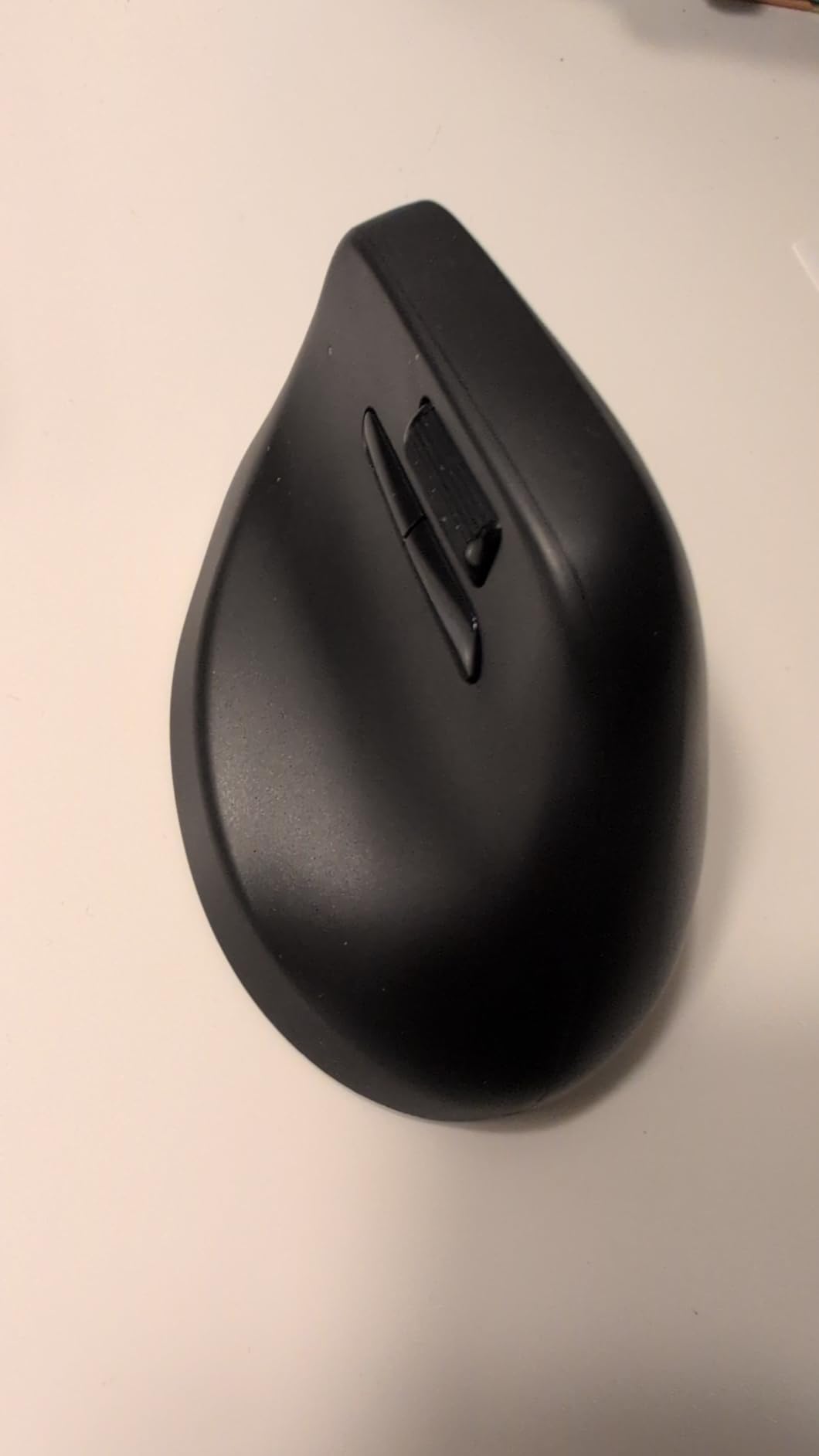 Keychron M5 Wireless Ergonomic Mouse, 8000Hz Tri-Mode 2.4 GHz/Bluetooth 5.1/Wired, PixArt 3950 Sensor, 30000 DPI, Ergonomic Lightweight Programmable Macro Button for Windows PC/Mac - Black customer photo 1