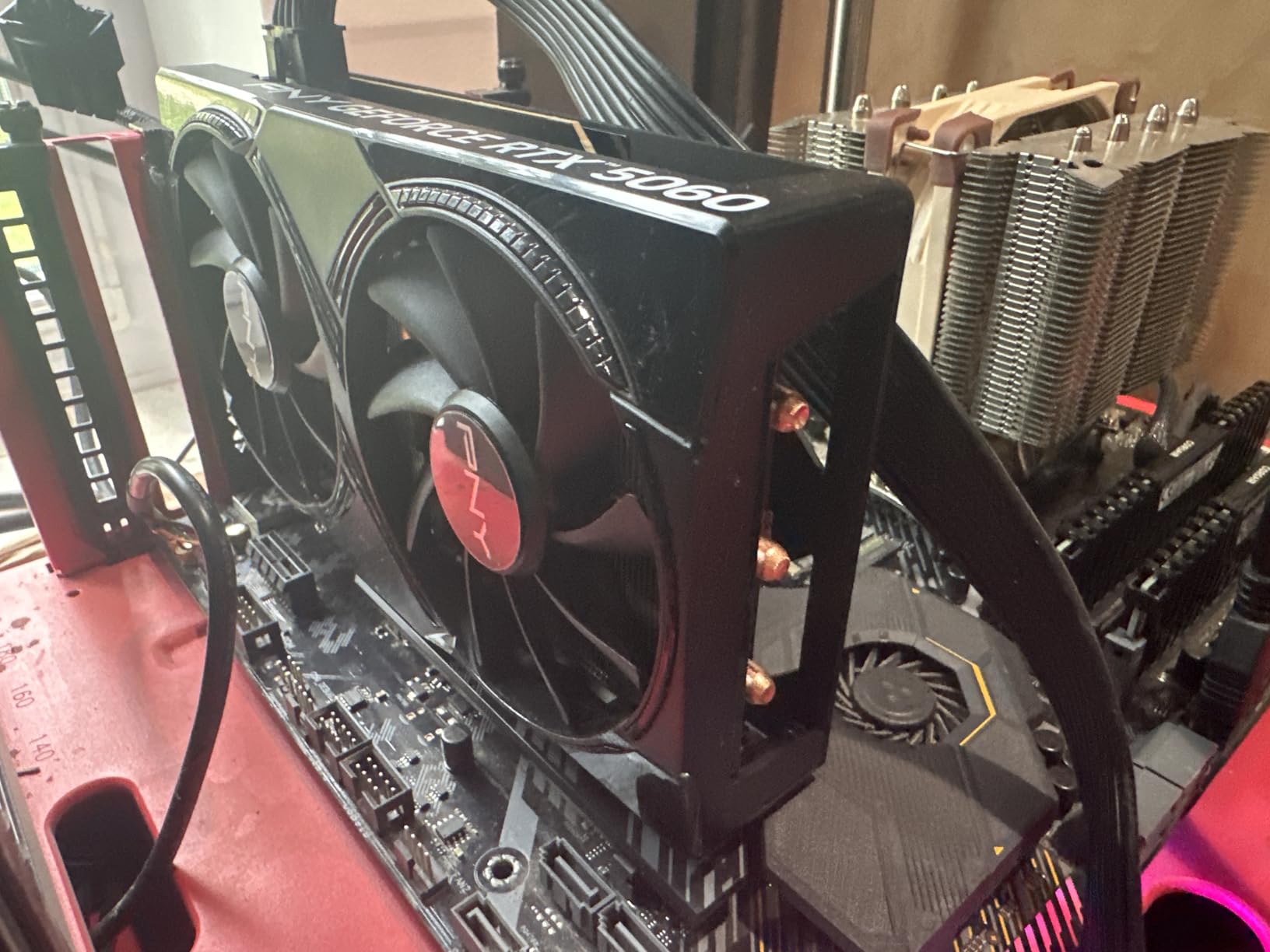 PNY NVIDIA GeForce RTX 5060 OC Dual Fan Graphics Card (8GB GDDR7, 128-bit, SFF-Ready, PCIe 5.0, HDMI/DP 2.1, 2-Slot, NVIDIA Blackwell Architecture, DLSS 4) customer photo 1