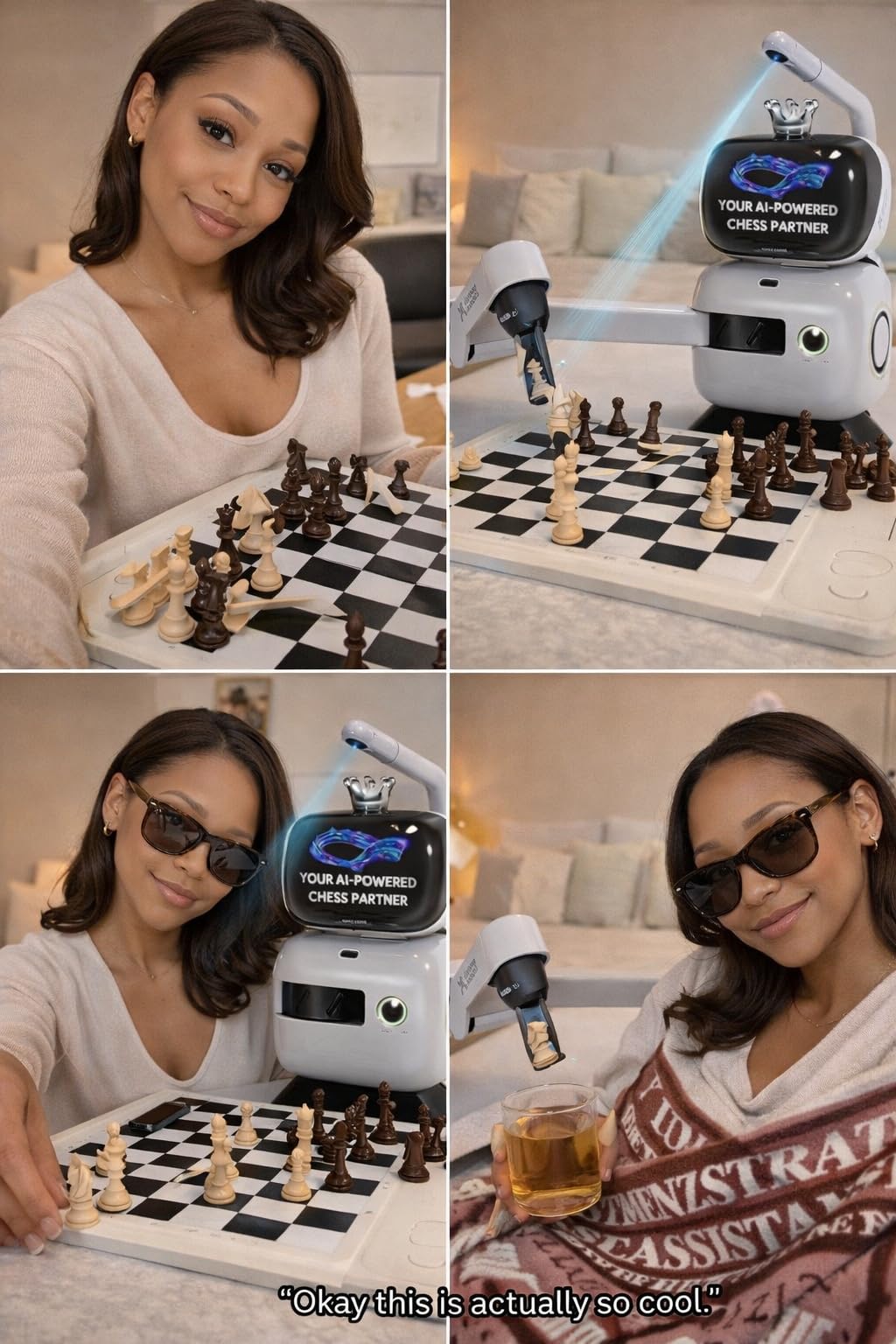 SenseRobot AI Chess Robot with Robotic Arm, Electronic Chess Board for Kids & Adults, 25 AI Levels, 1200+ Exercises, Voice Coaching, Lichess Integration, Wi-Fi OTA Updates customer photo 1