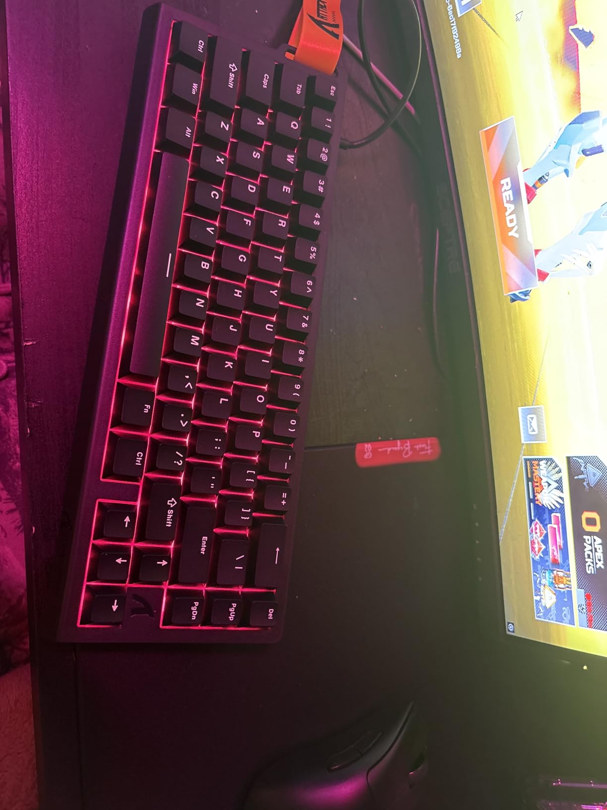 X68HE Rapid Trigger Mechanical Gaming Keyboard 60% Wired with Adjustable Actuation, Hall Effect Magnetic Switch, 8KHz Polling Rate, RGB Backlit, Top Mount, Side Printed Keycap (Rose Contour) customer photo 2
