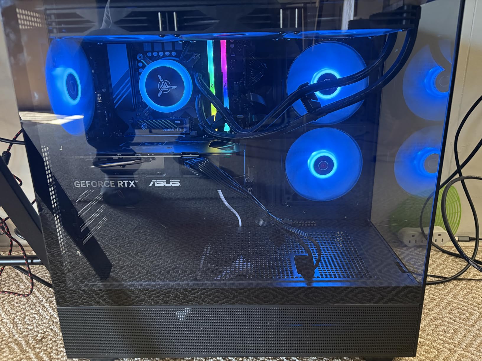 Skytech Gaming Azure 3 Desktop PC, Intel i7 14700F 2.1 GHz (5.3GHz Turbo), NVIDIA RTX 5060 Ti 16GB, 1TB Gen4 NVMe SSD, 32GB DDR5 RAM 6000 RGB, 850W Gold ATX 3 PSU, 360mm ARGB AIO, Wi-Fi, Win 11 customer photo 2
