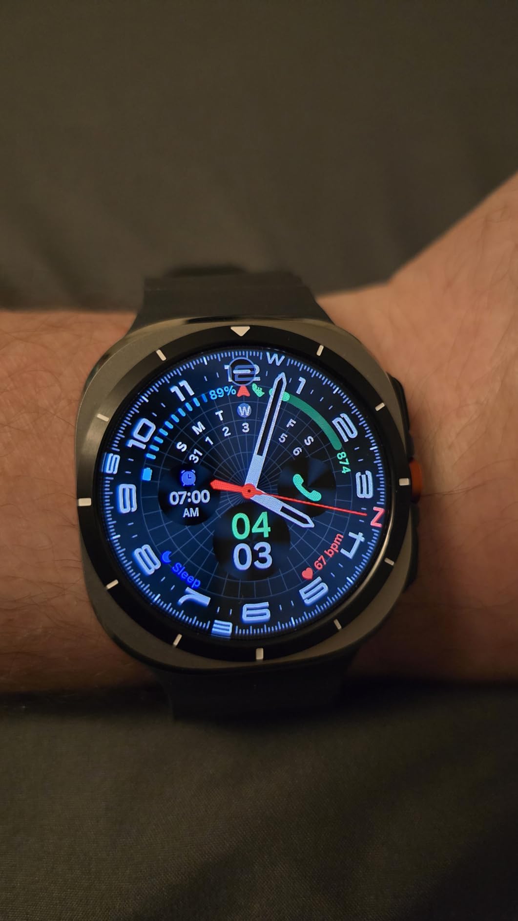 Galaxy Watch Ultra (2025) 47mm LTE Smartwatch, Titanium Casing, Advanced Sleep Coaching, Running Coach, Energy Score, Heart Rate Tracking, GPS, Titanium Blue customer photo 2