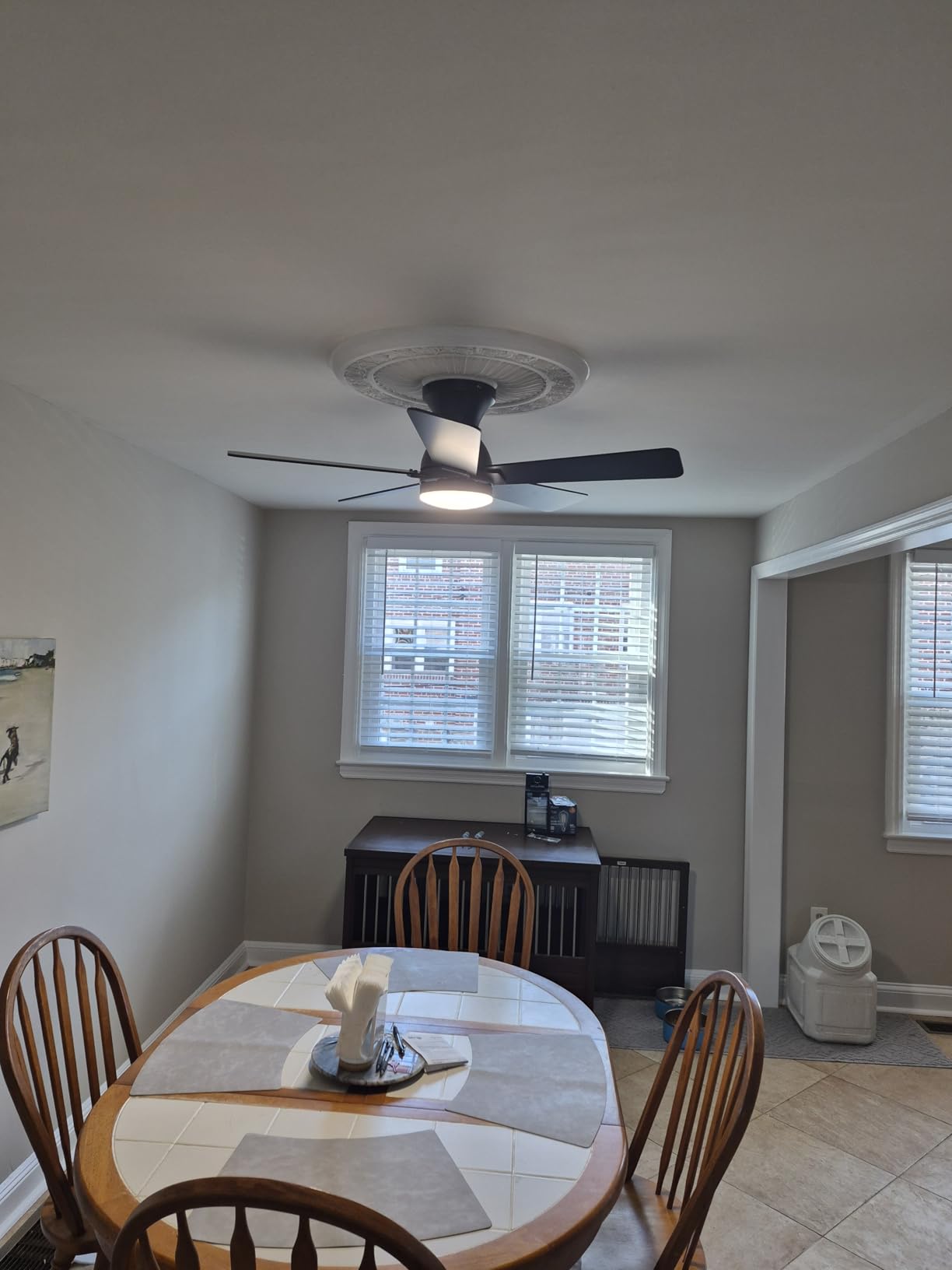Ceiling Fans with Lights, 52 Inch Low Profile Ceiling Fan with Light and Remote Control, Flush Mount, Reversible, 3CCT, Dimmable LED, Quiet, Black Ceiling Fan for Bedroom, Living Room customer photo 2