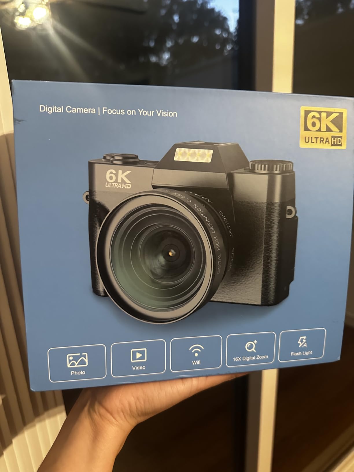 FLATIC Cameras for Photography, 6K 64MP Digital Camera with WiFi & Microphone, Vlogging Camera with 64GB Card, 2 Batteries, Macro & Wide-Angle Lens, Card Reader customer photo 1