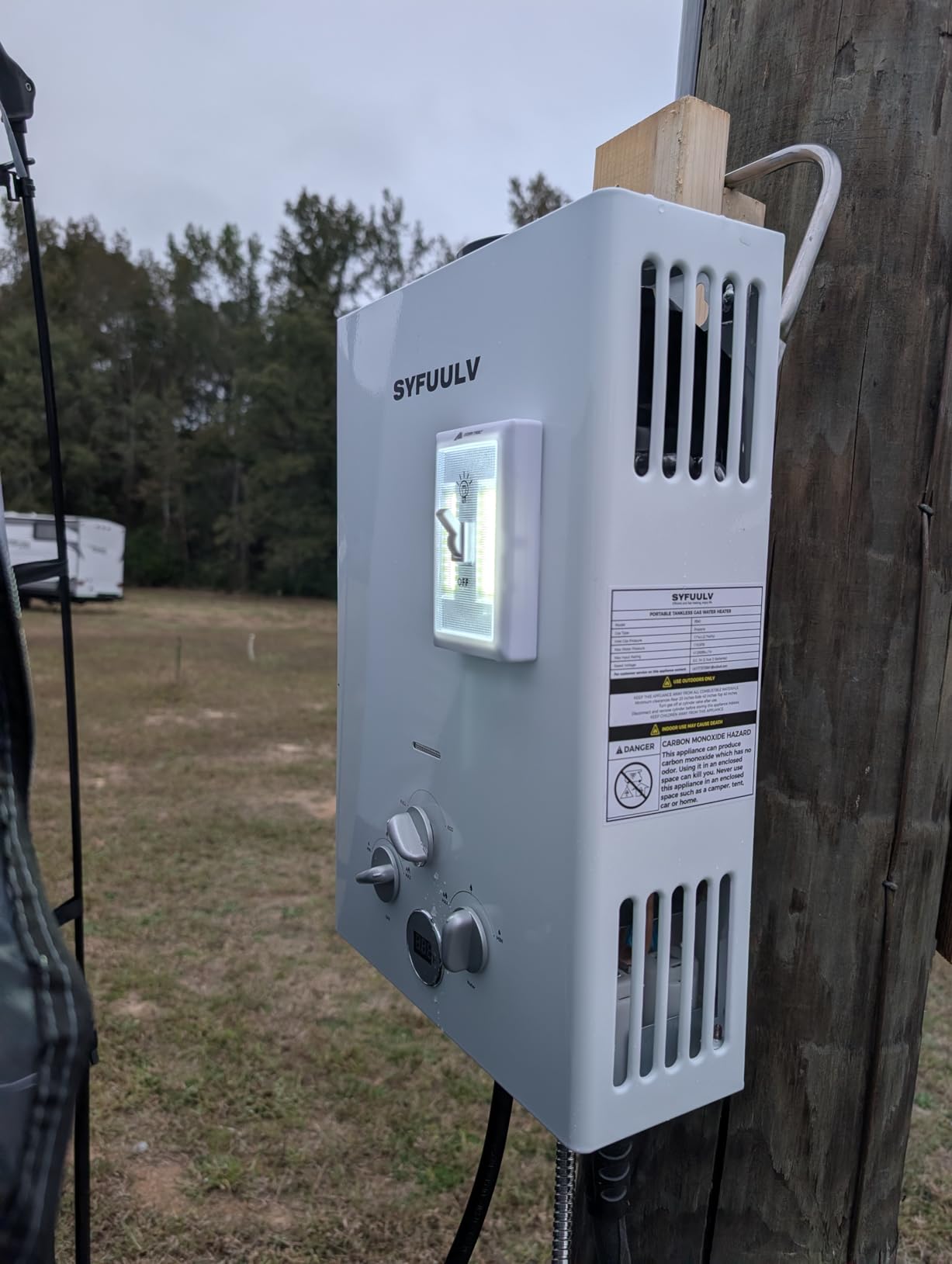Propane Water Heater Tankless, 1.58GPM 6L Outdoor Portable Propane Gas Instant Hot water heater On Demand, 41,000 BTU, Overheating Protection, Camping, RV, Cabin, Barn, Black customer photo 2