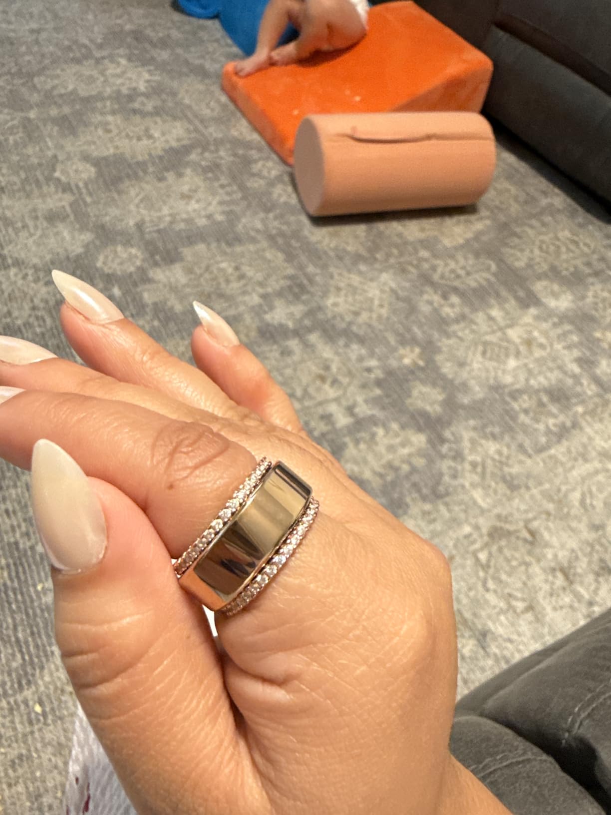 COLMI R02 Smart Ring, Smart Ring for Women and Men, with a Charging Case, Supports Heart Rate, Blood Oxygen, Sleep Health Monitoring, No Subscription Fee (Silver, 8#) customer photo 1