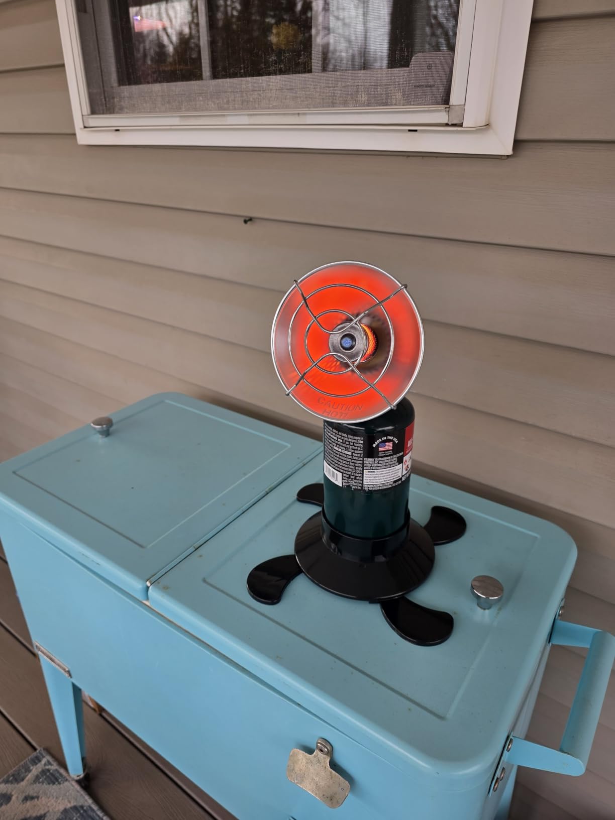 Portable Propane Heater Outdoor Camping Heater, 8500 BTU, Piezo Ignition, with Cylinder Base Holder & Storage Case customer photo 1