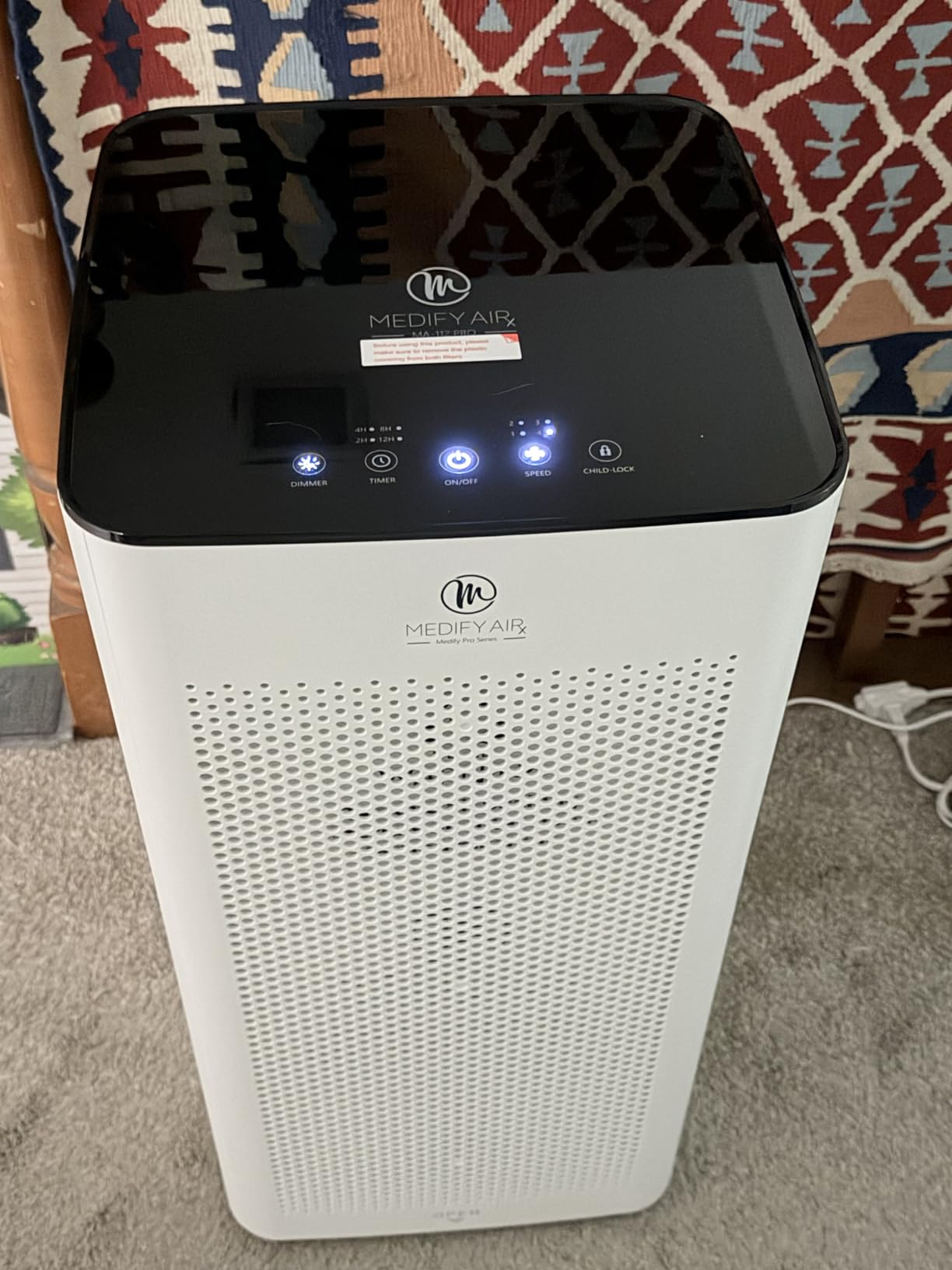 Medify MA-112 Air Purifier V3.0 with True HEPA H13 Filter | 5,948 ft² Coverage in 1hr for Smoke, Wildfires, Odors, Pollen, Pets | Quiet 99.9% Removal to 0.1 Microns | White, 1-Pack customer photo 1
