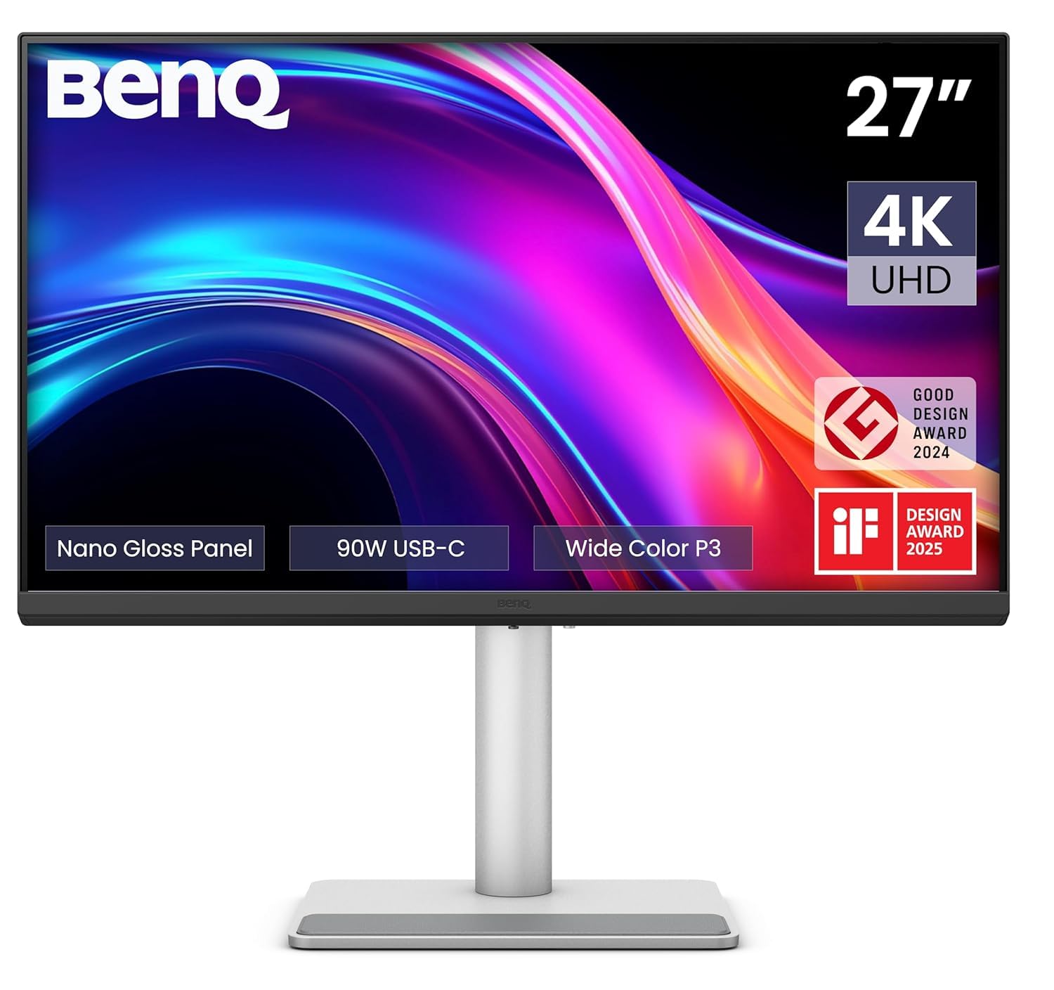 BenQ MA270UP 27 inch 4K 3840x2160 Monitor for MacBook Pro/Air, Dual USB-C, 90W Power Delivery, Mac Color Match, USB Hub, Brightness and Volume Control on Mac, Height and Tilt Adjustable Stand, P3 Color Gamut customer photo 1