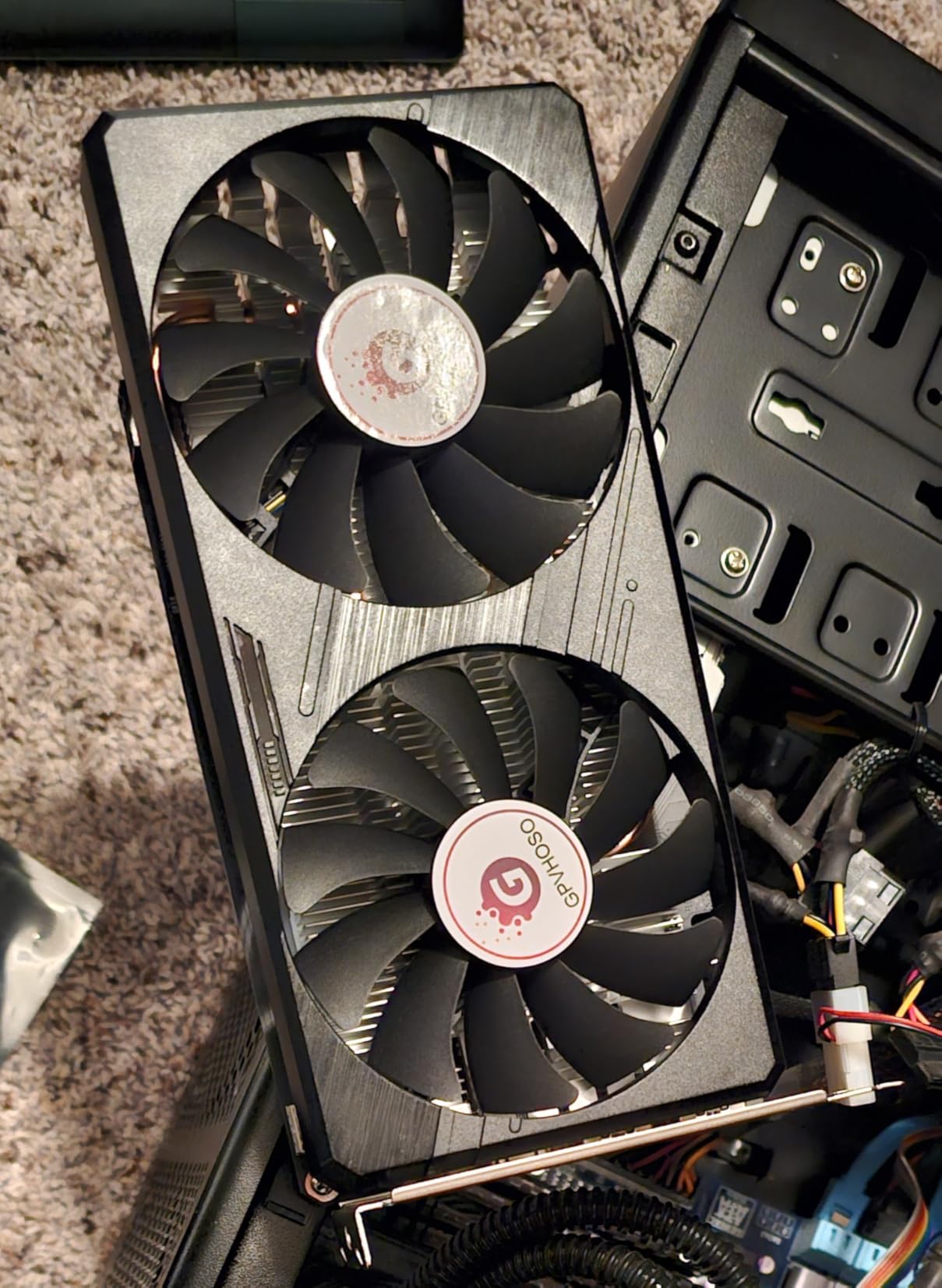GPVHOSO GTX 1060 6GB Computer Graphics Card.GDDR5 8K 192bit HDR VR Ready, 1060 Video Cards forGaming PC, Tarjeta Gráfica Support Direct X12 PCle3.016, Dual Cooling Fans, HDMI + 2*DP Black customer photo 1
