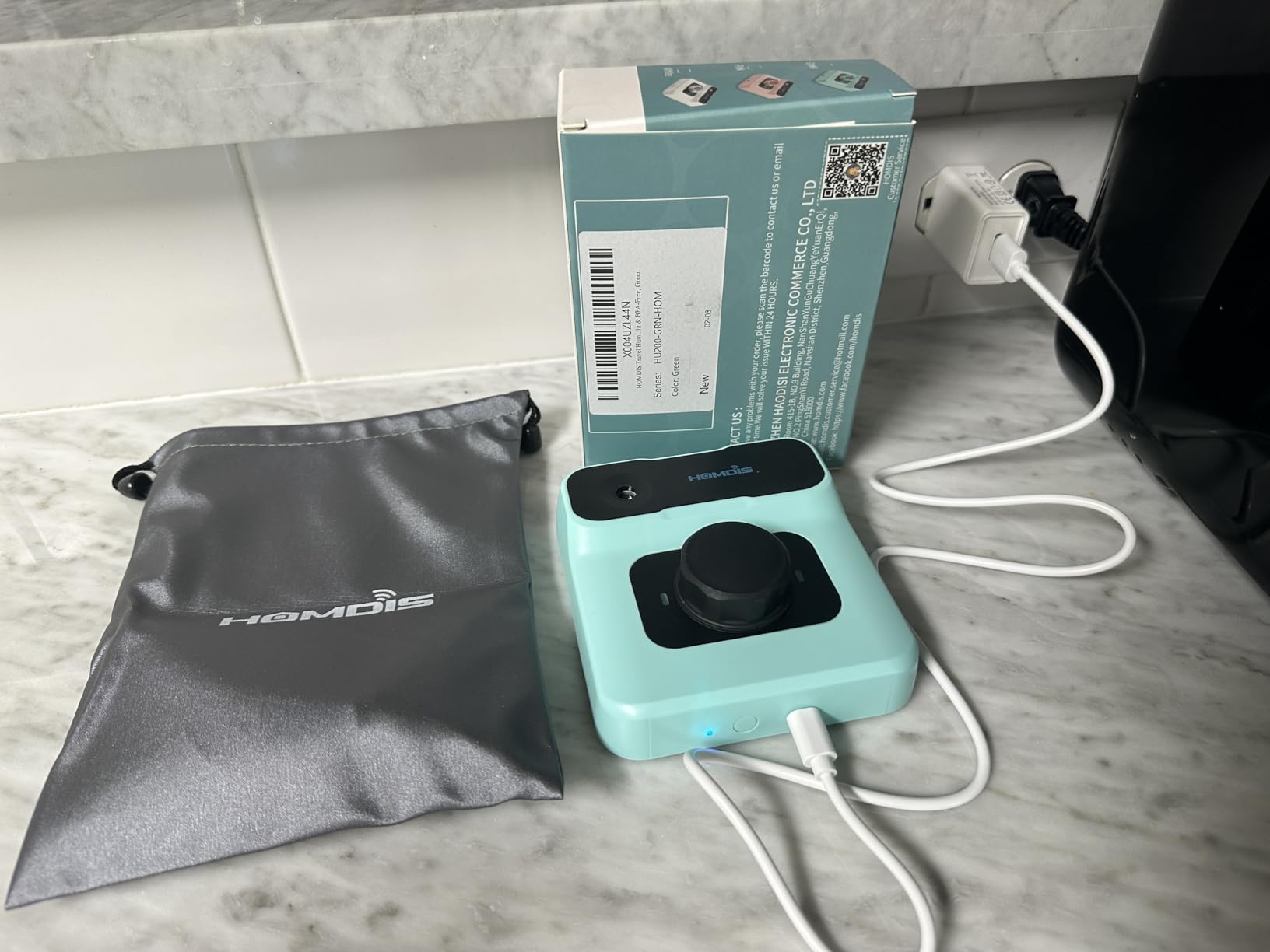 Travel Humidifier, Portable Small Humidifier for Plants, Bedroom, Office, Hotel or Car, 5000mAh Battery Operated Mini Cool Mist Humidifiers, Quiet 23dB, Auto-off, Night Light & BPA-Free, White customer photo 1