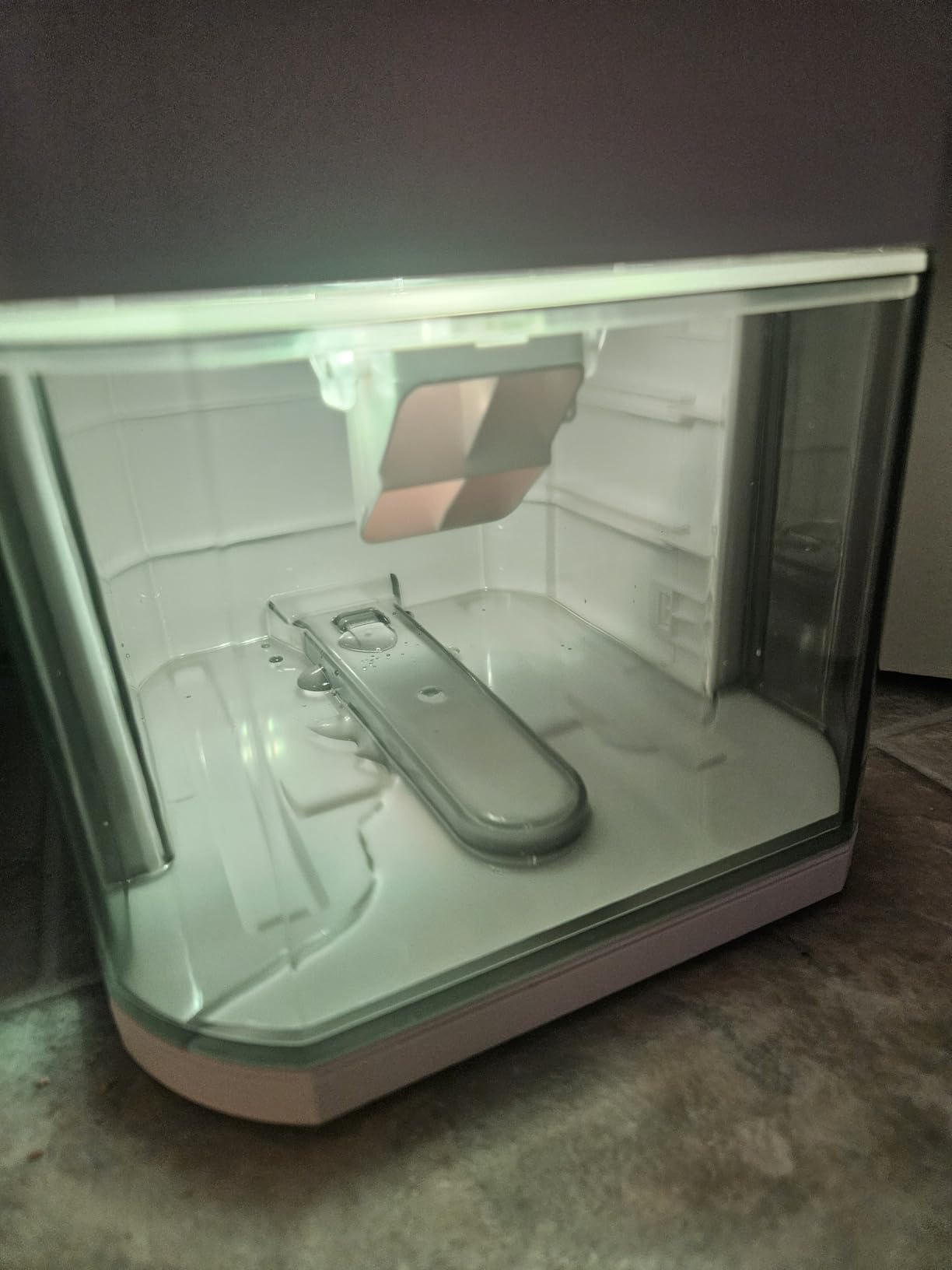 Litever Dehumidifier Dual Core Compact Quiet for Home. Portable, Auto Shut OFF, 57OZ Water Tank. Delay-Off Timer and Ambient Light. Perfect for Small Bedroom Bathroom Basement RV Camper Closet customer photo 1