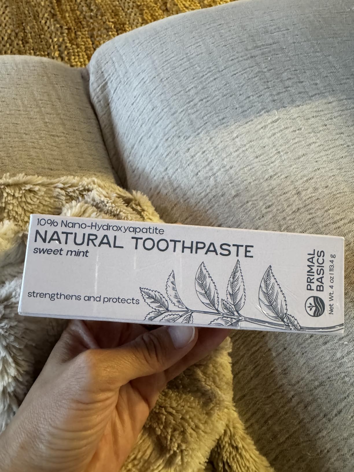 10% Nano-Hydroxyapatite Toothpaste - Fluoride-Free nHAp Formula, Remineralizing Enamel, Natural Whitening & Sensitive Teeth - Natural Ingredients, Prebiotic & Microbiome Support, Sweet Mint customer photo 2
